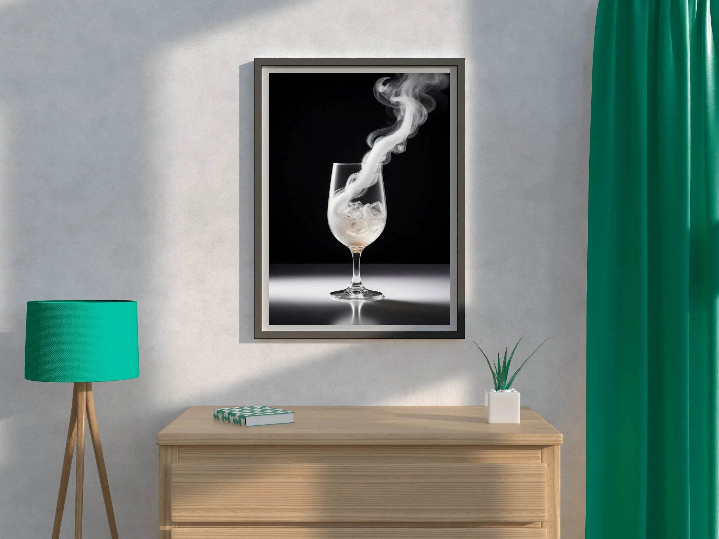Dry Ice In A Glass Wall Art - beink online art store