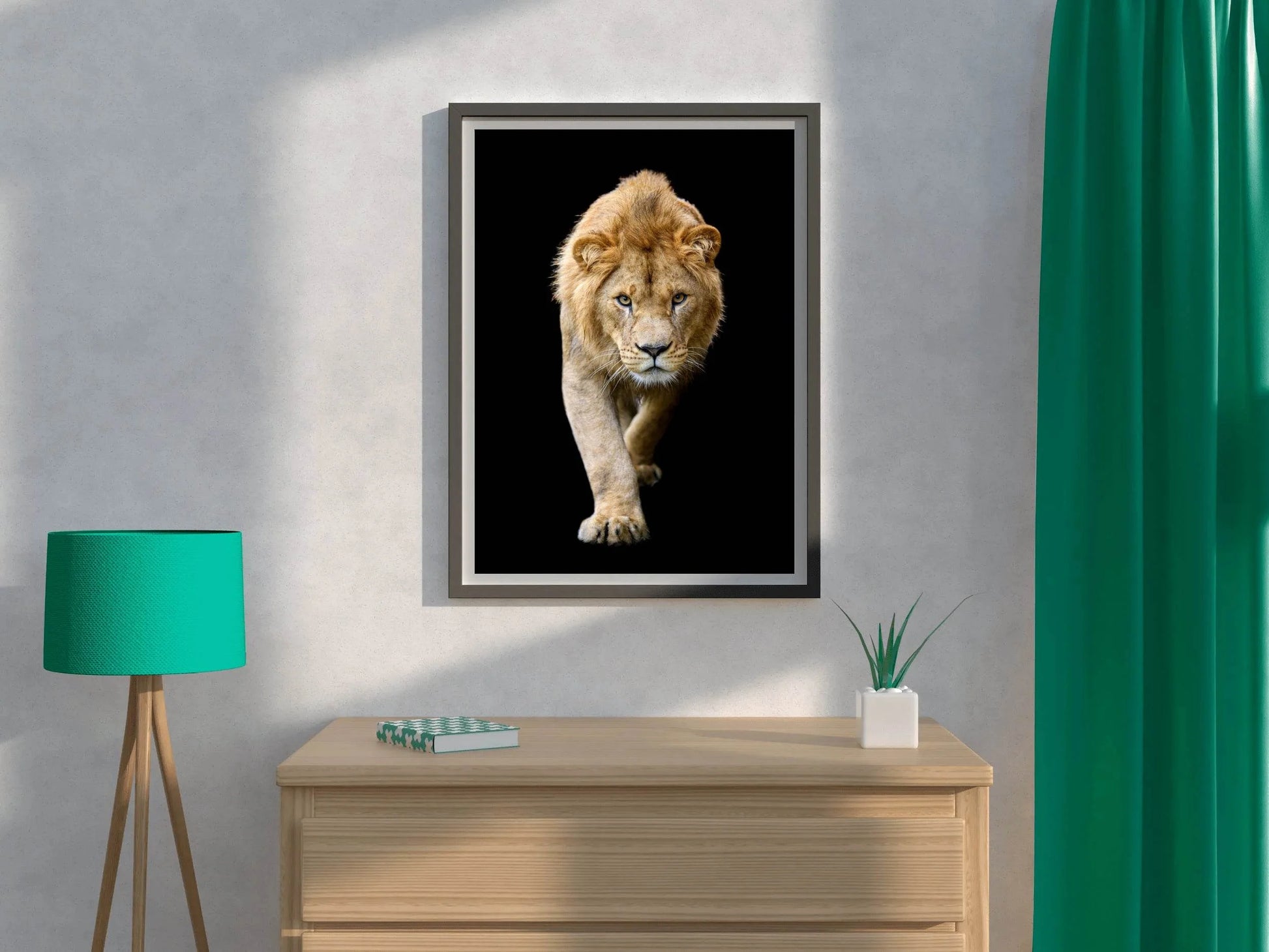 Asiatic Lion Animal Wall Art - beink online art store