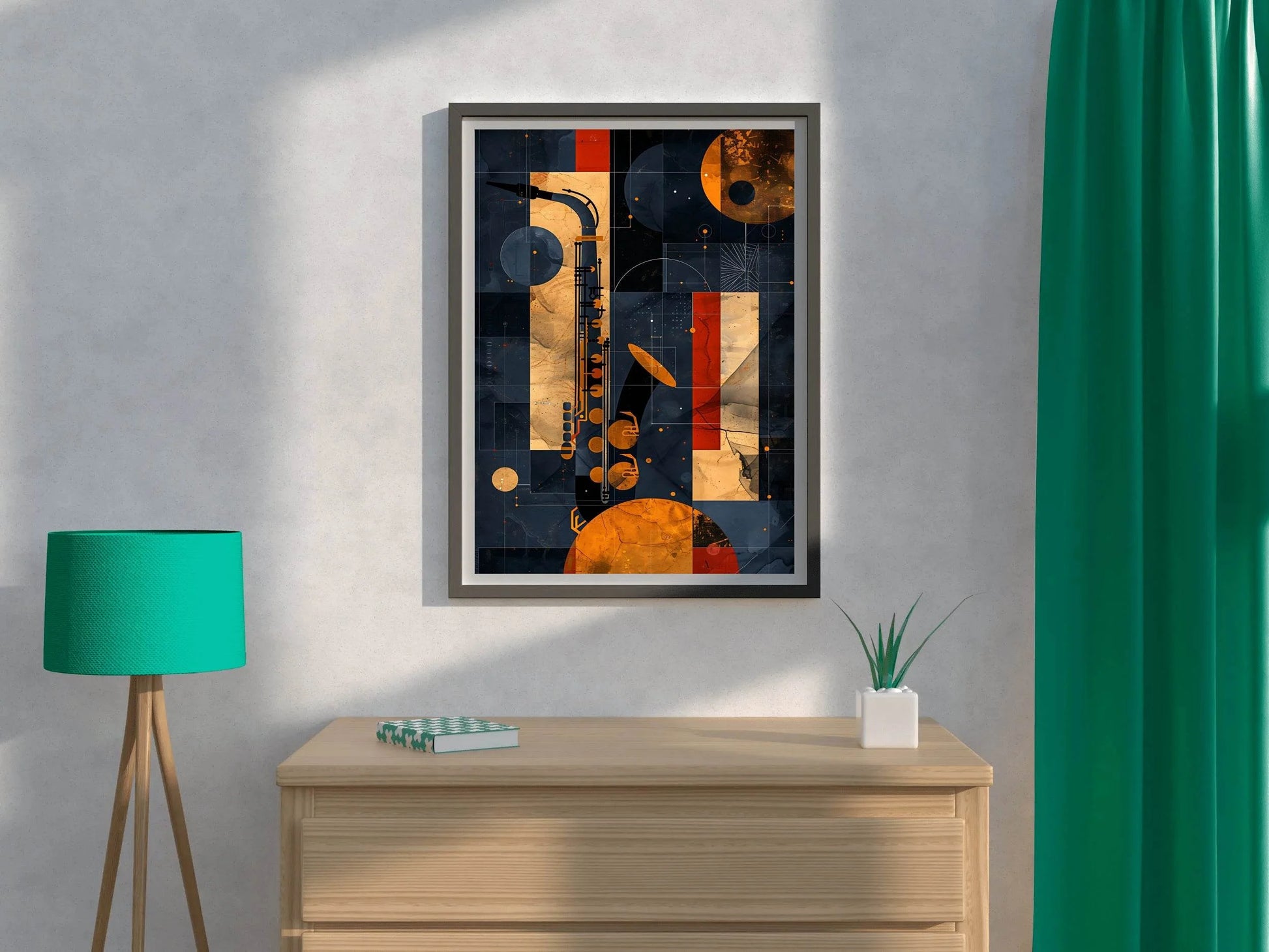 Saxophone Oil Painting Wall Art - beink online art store