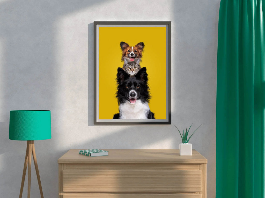 Cute Cat and Dogs Animal Wall Art - beink online art store