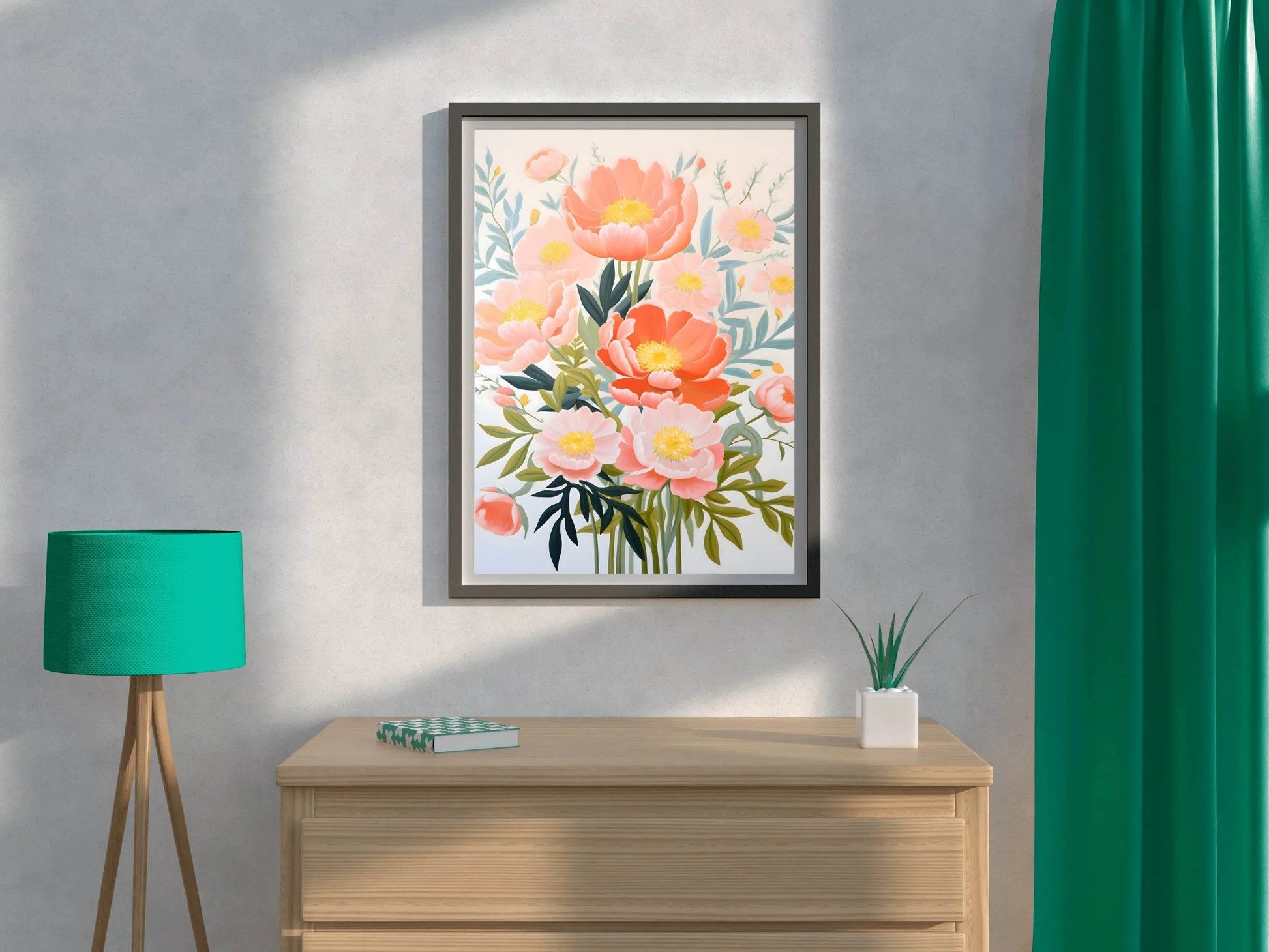 Painting of Colorful Flower Bunch - beink online art store