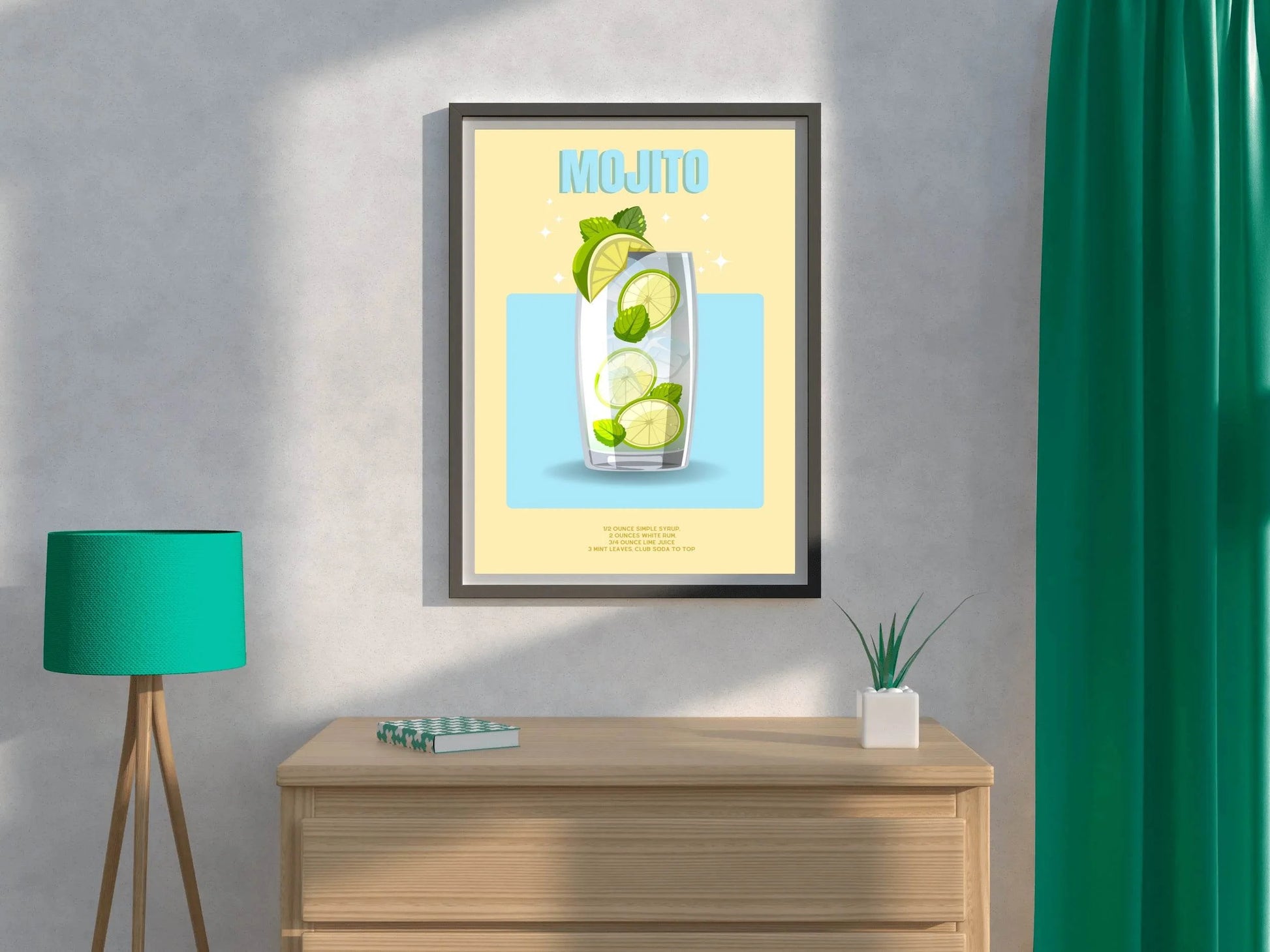 Mojito Cocktail Wll Art - beink online art store