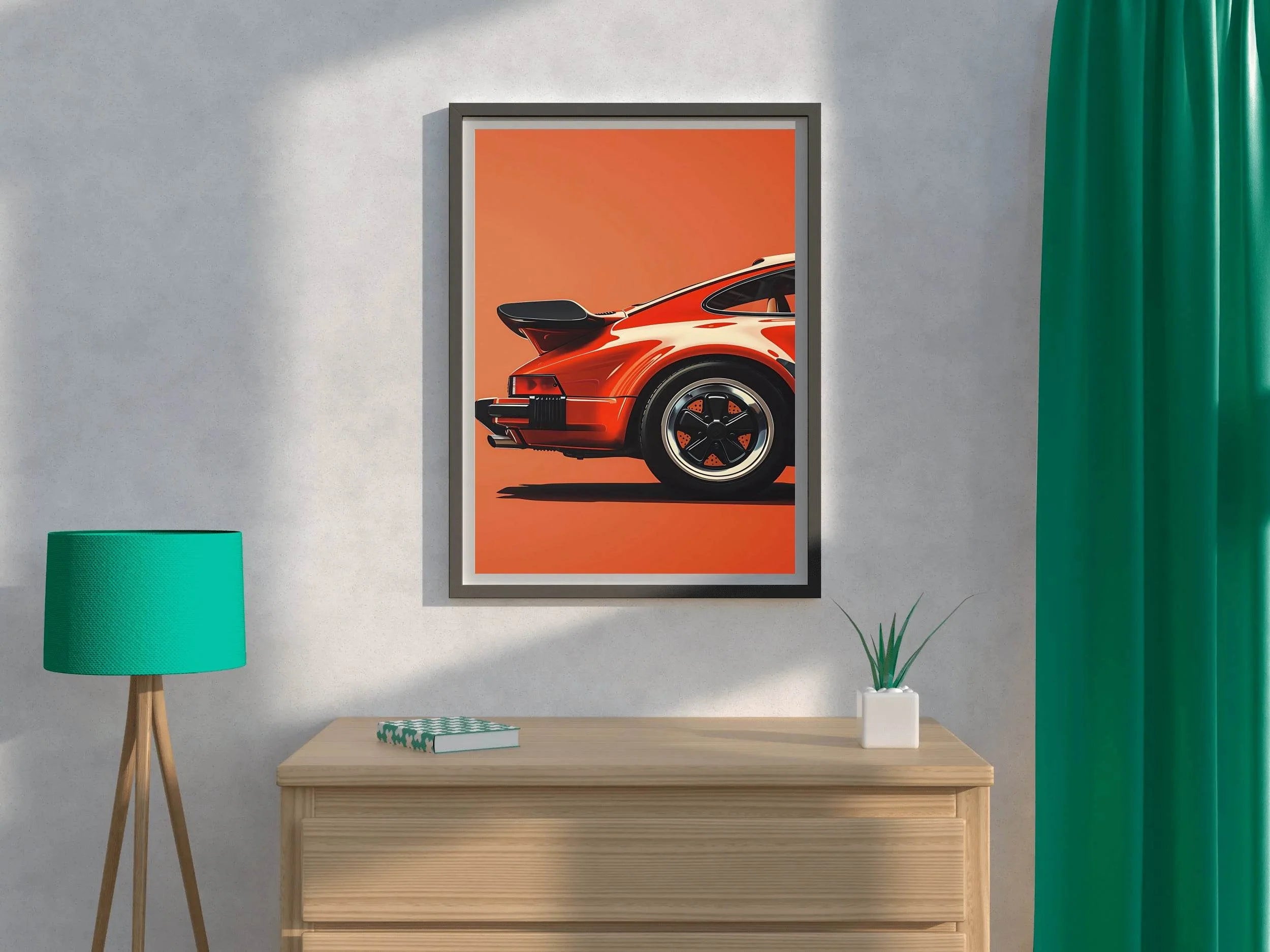 Portrait Painting Porsche Wall Art - beink online art store