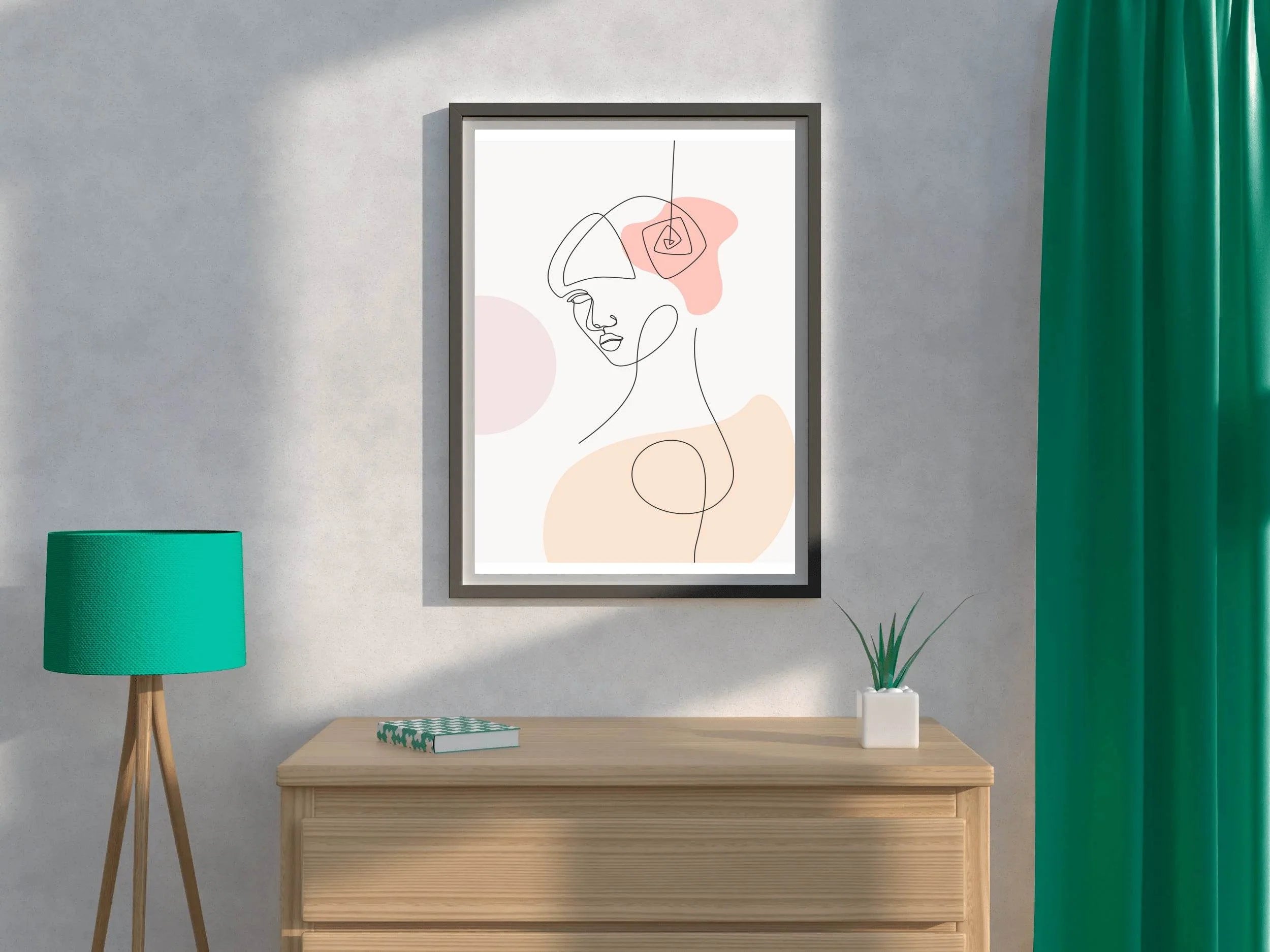 Minimal Design of Robot Woman Wall Art - beink online art store
