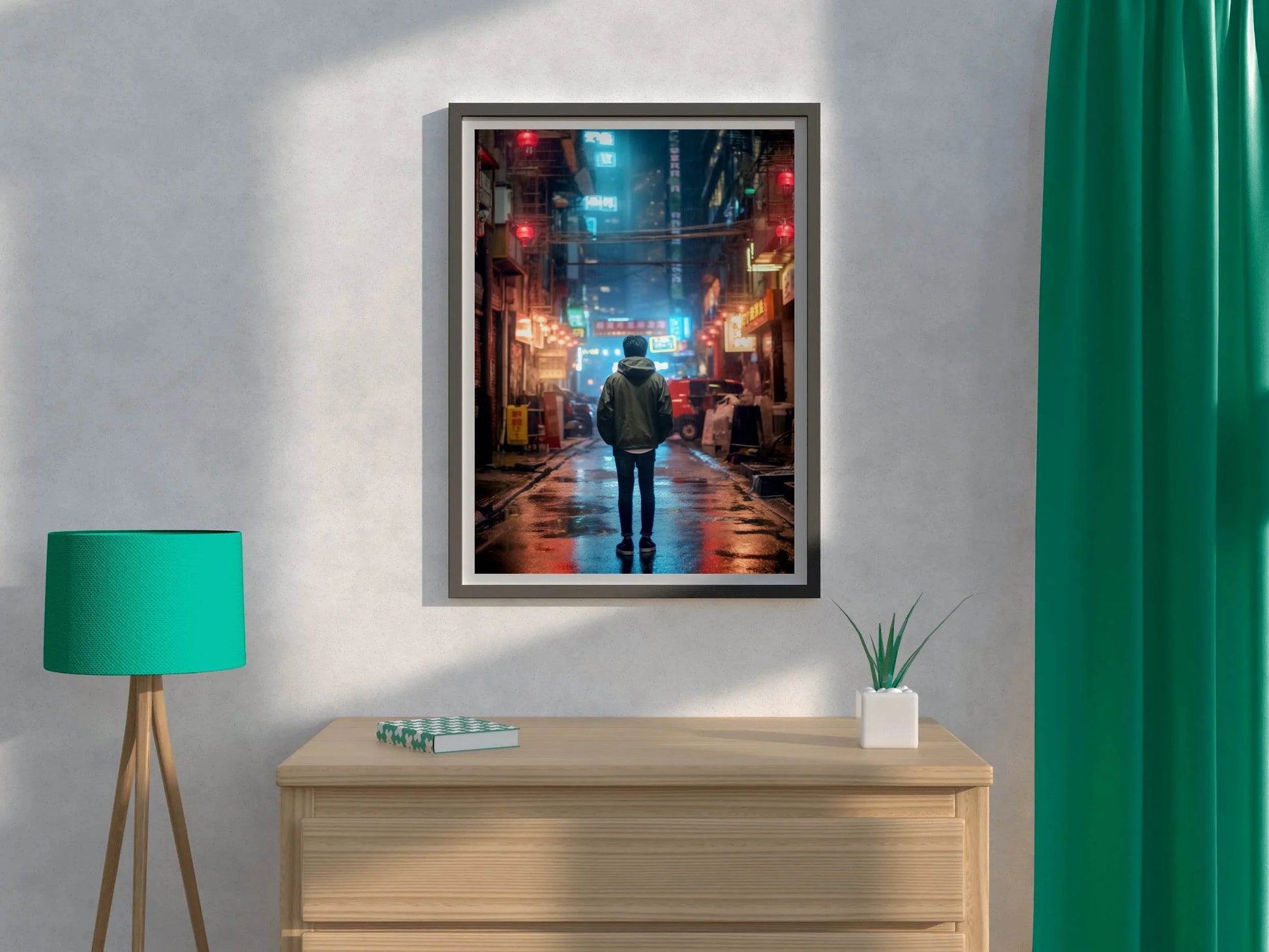 Alone On A Streets Japan Wall Art - beink online art store