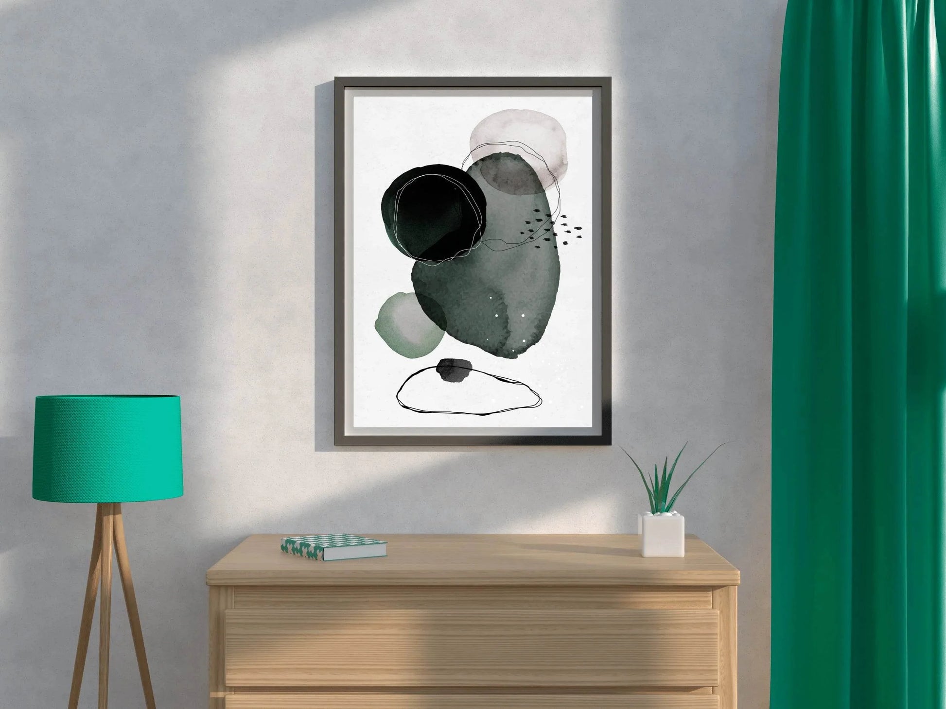 Water Color Shapes Abstract Wall Art - beink online art store