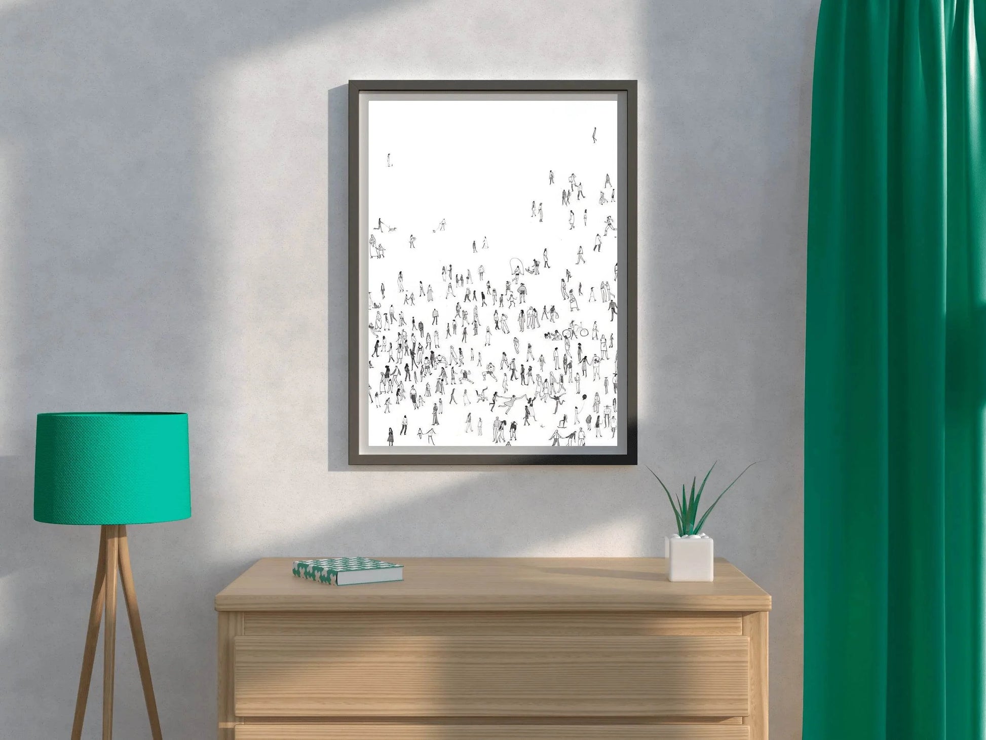 People in Motion- Drawing Modern Art - beink online art store