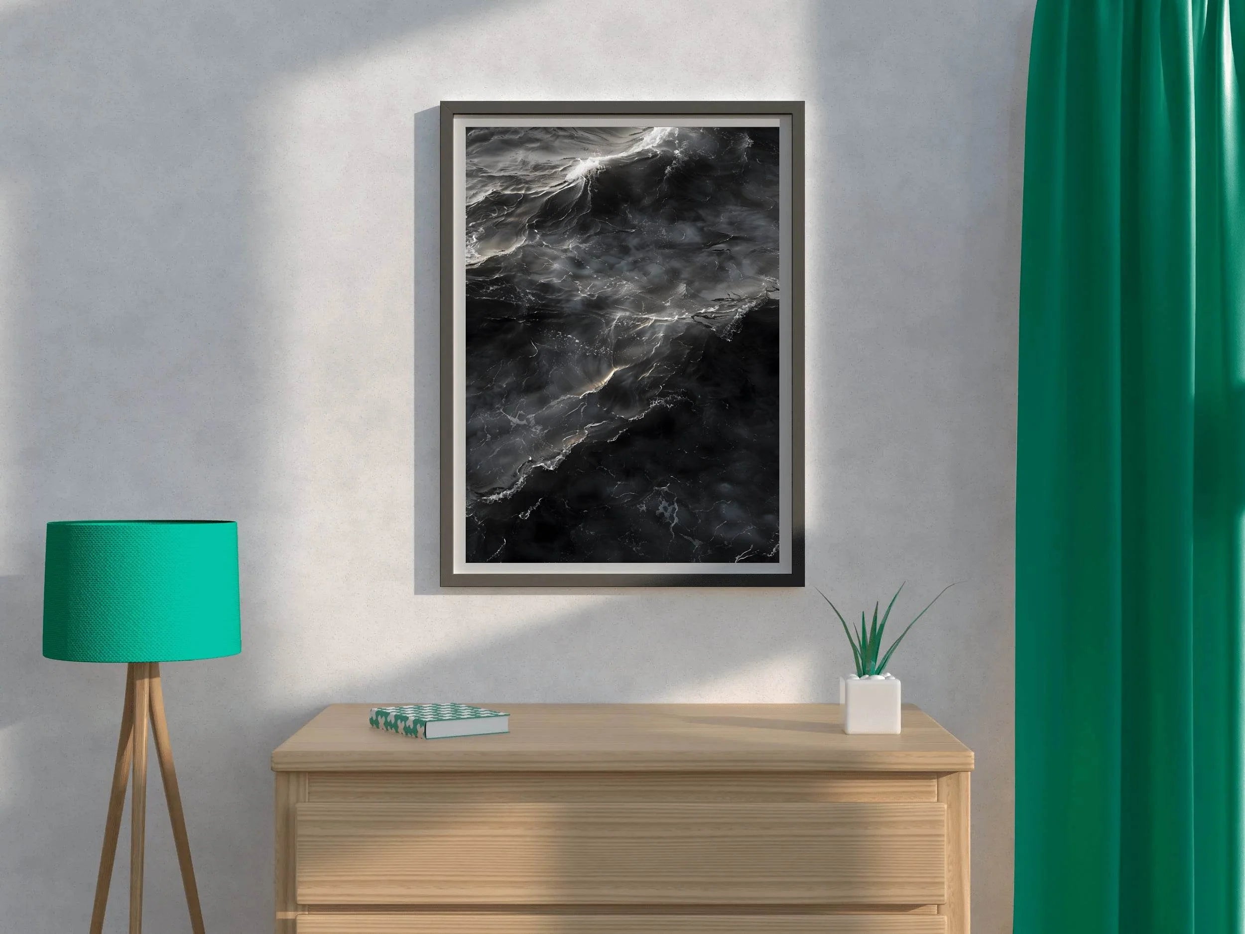 Choppy Water Black and White Wall Art - beink online art store