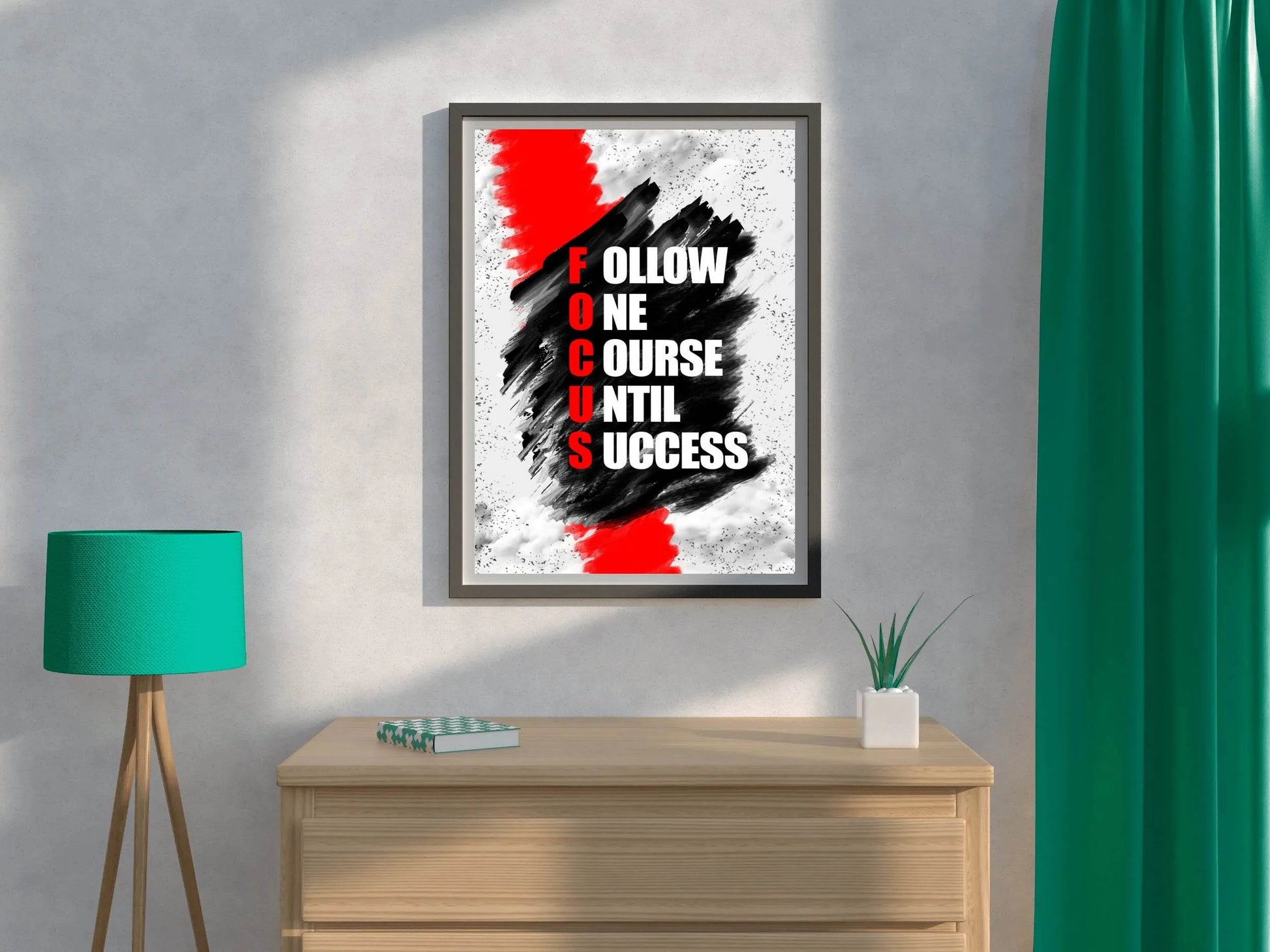 Focus Motivational Quote Wall Art - beink online art store
