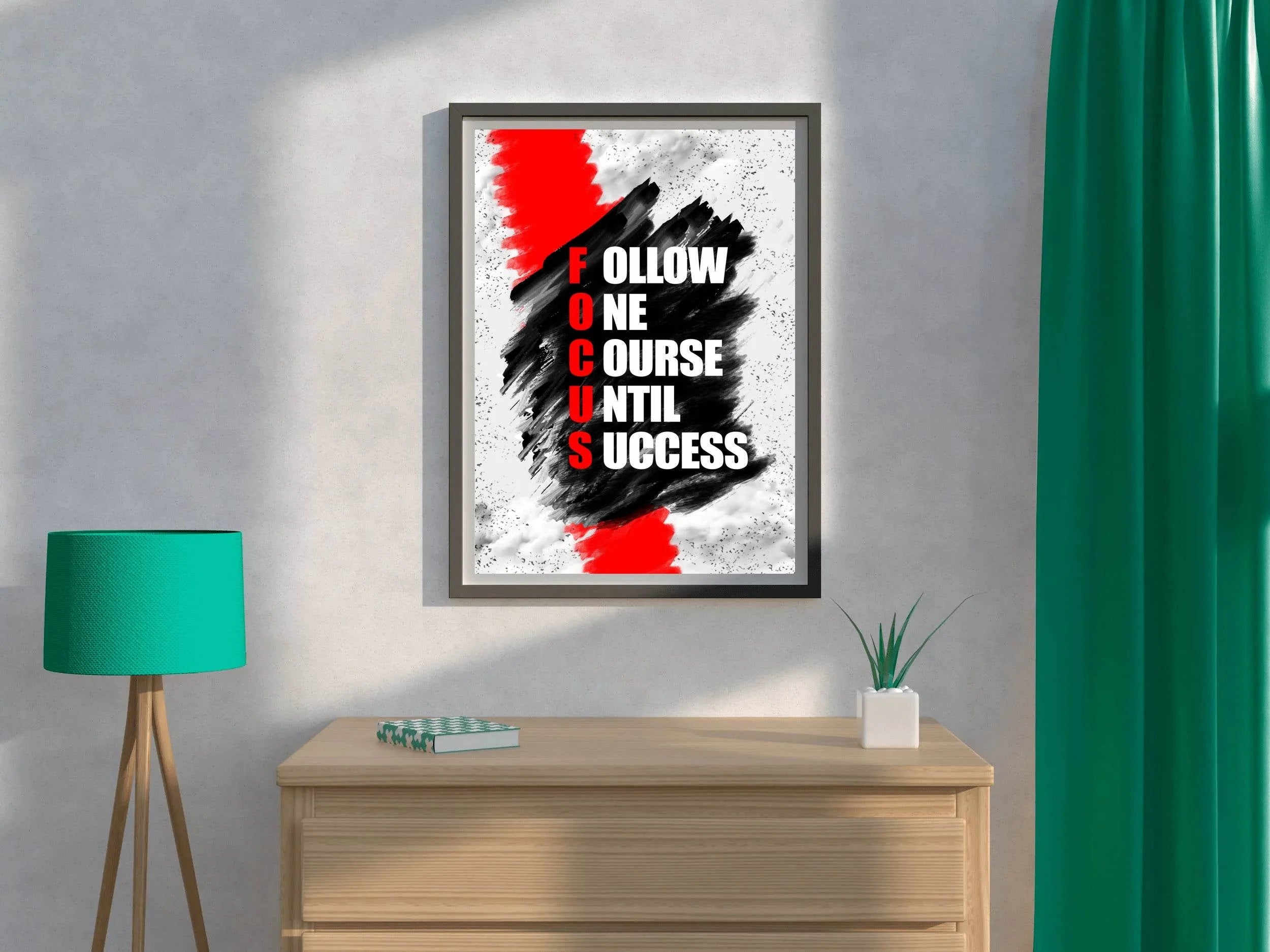Focus Motivational Quote Wall Art - beink online art store