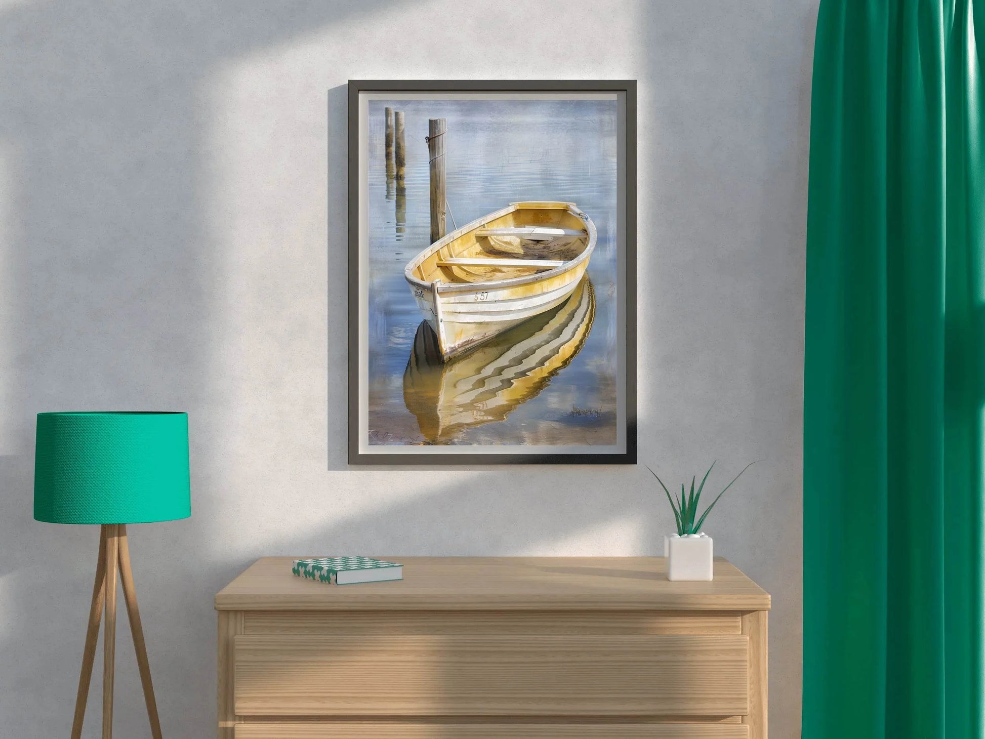 Small Wooden Boat Wall Art - beink online art store