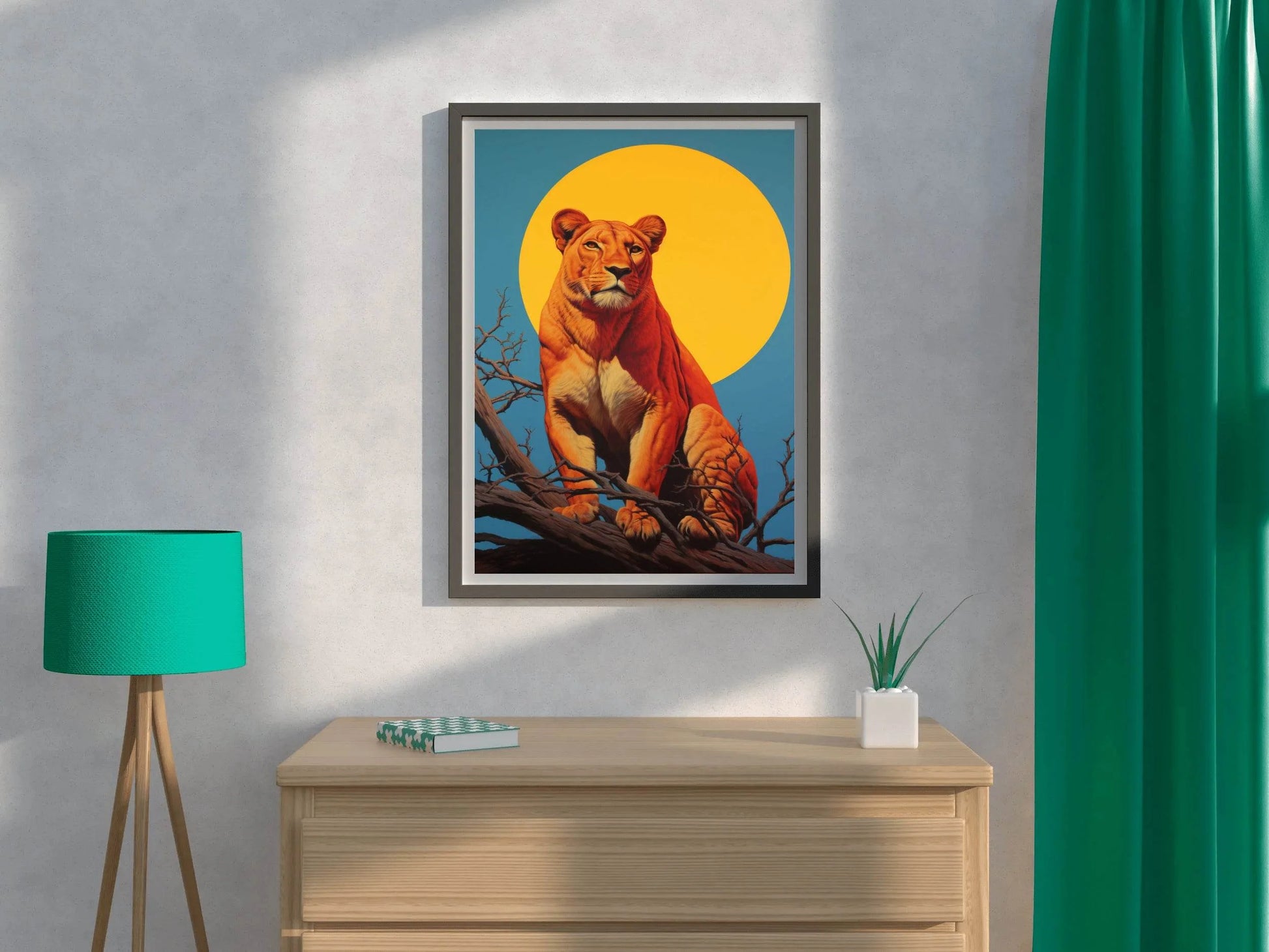 Digital Lion Painting Wall Art - beink online art store