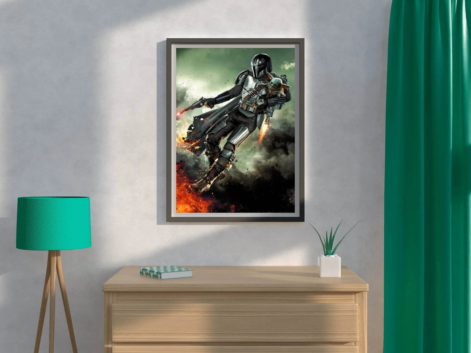 The Mandalorian Bounty Hunter Wall Art - beink online art store