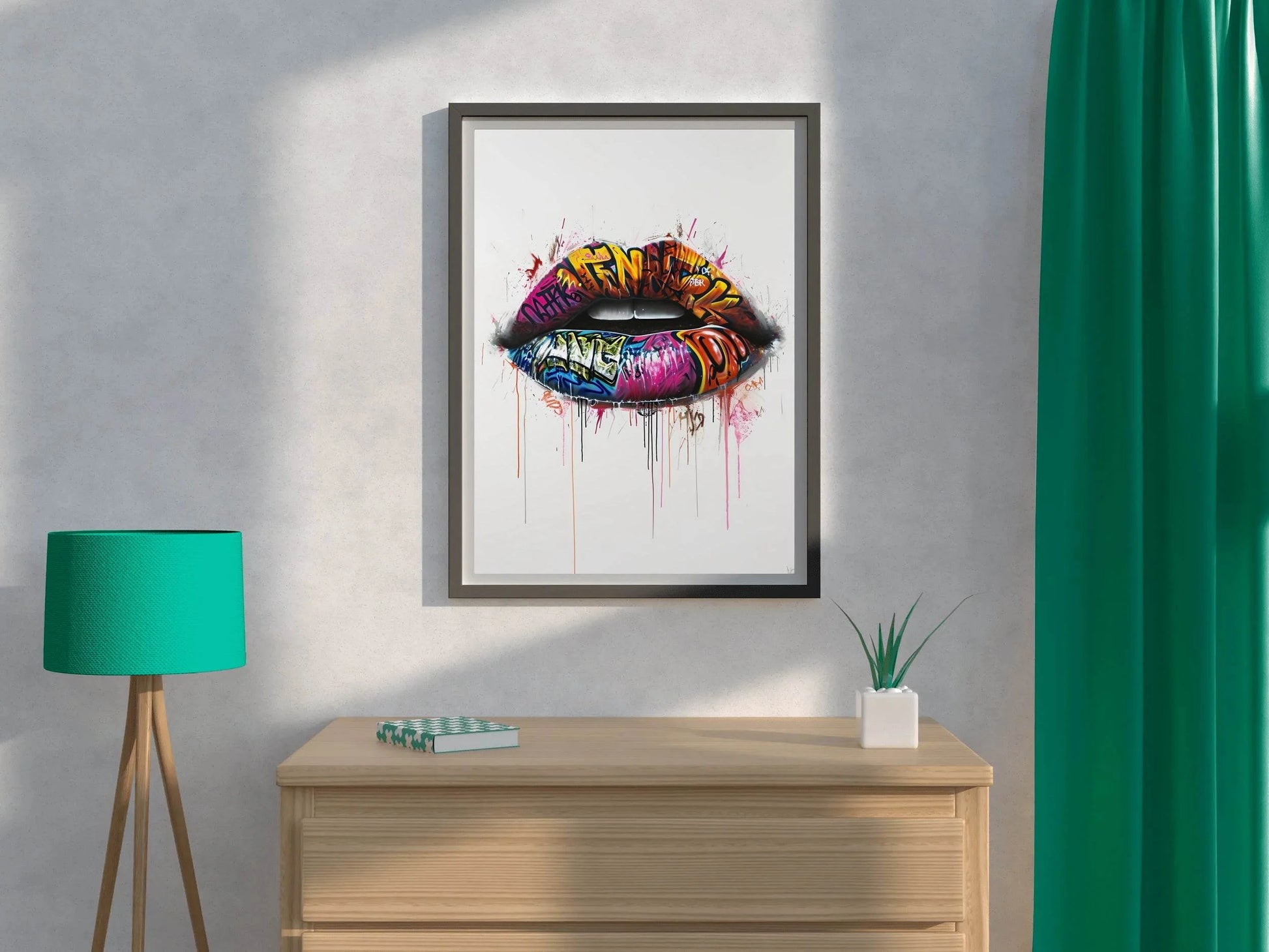 Graffiti on Lips Wall Art - beink online art store