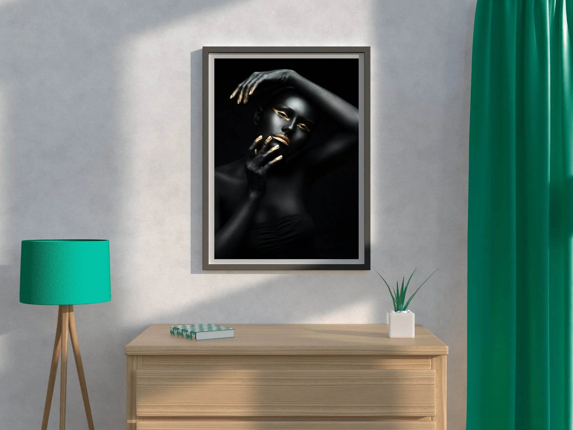 Golden Makeup on The Skin Wall Art - beink online art store