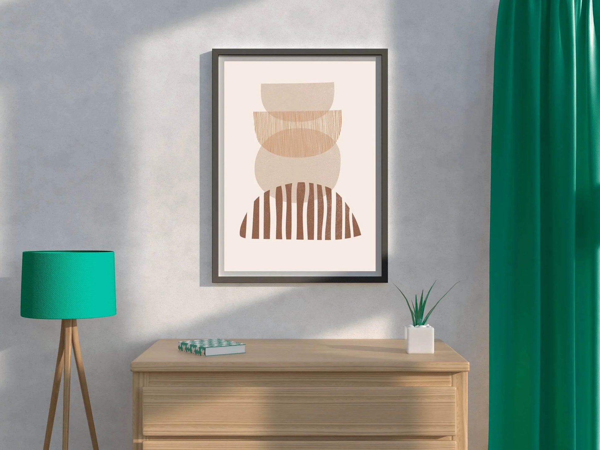 Abstract Shapes and Lines Stacked Stones ArtWork - beink online art store