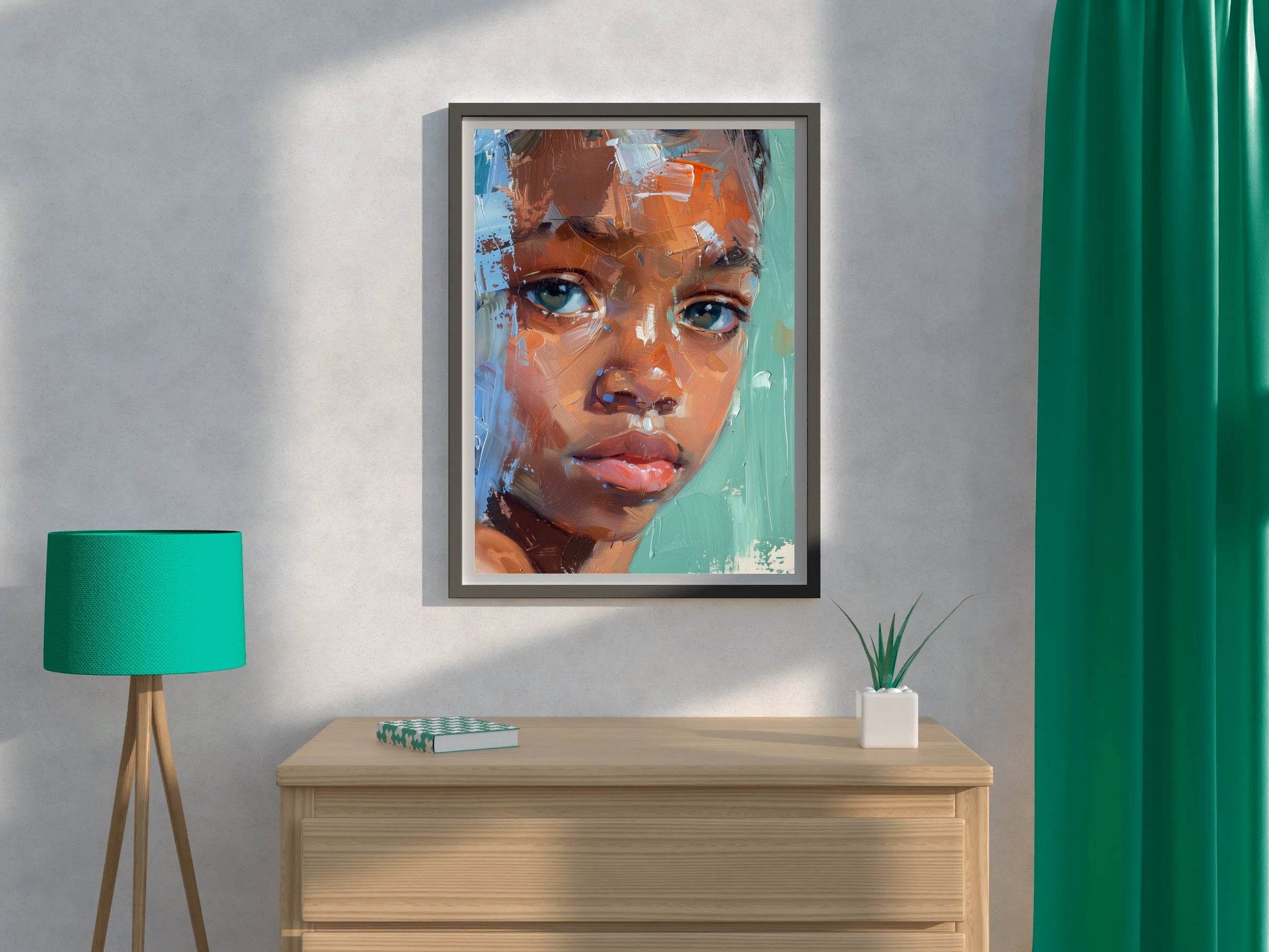 Black Girl Face Wall Art - beink online art store