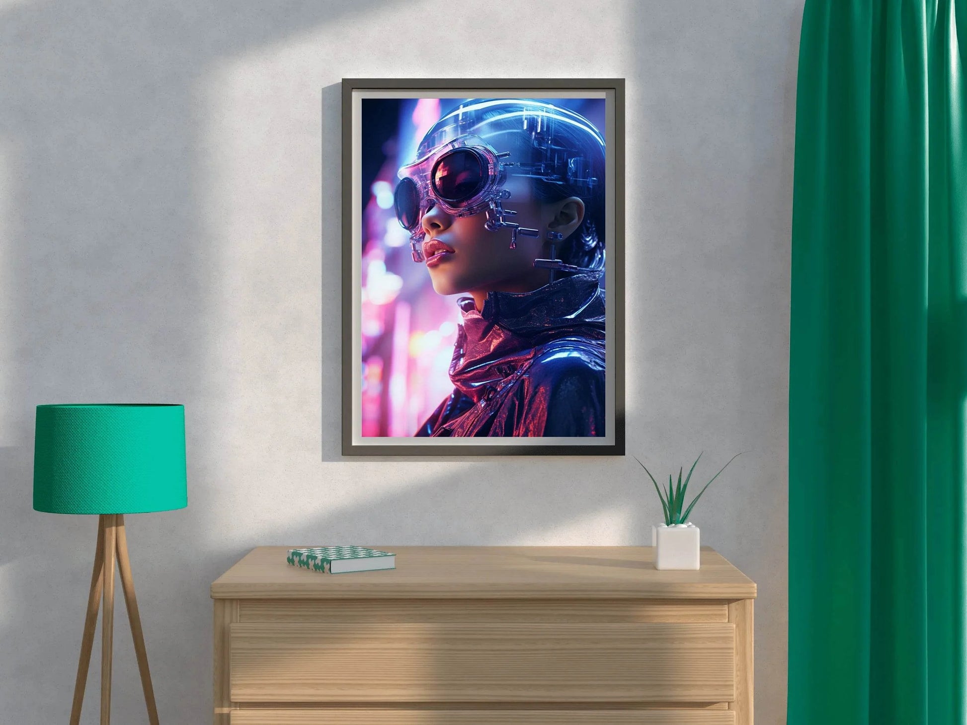 Girl With Space Helmet Wall Art - beink online art store