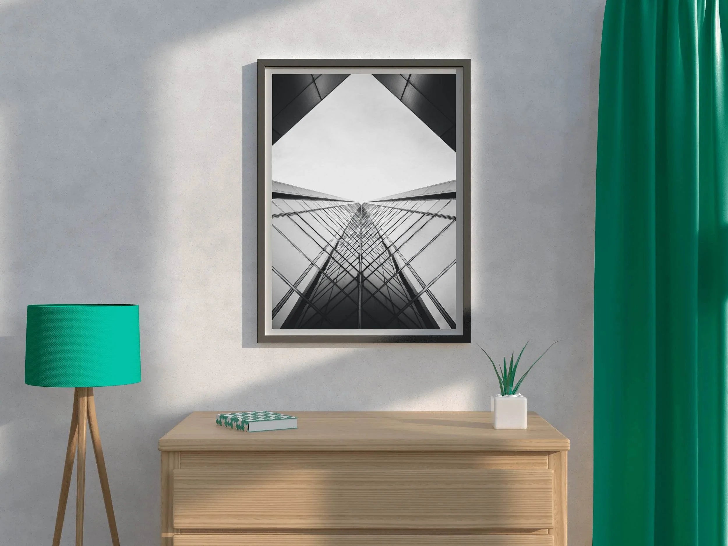 Skyscraper Building Black & White Wall Art - beink online art store