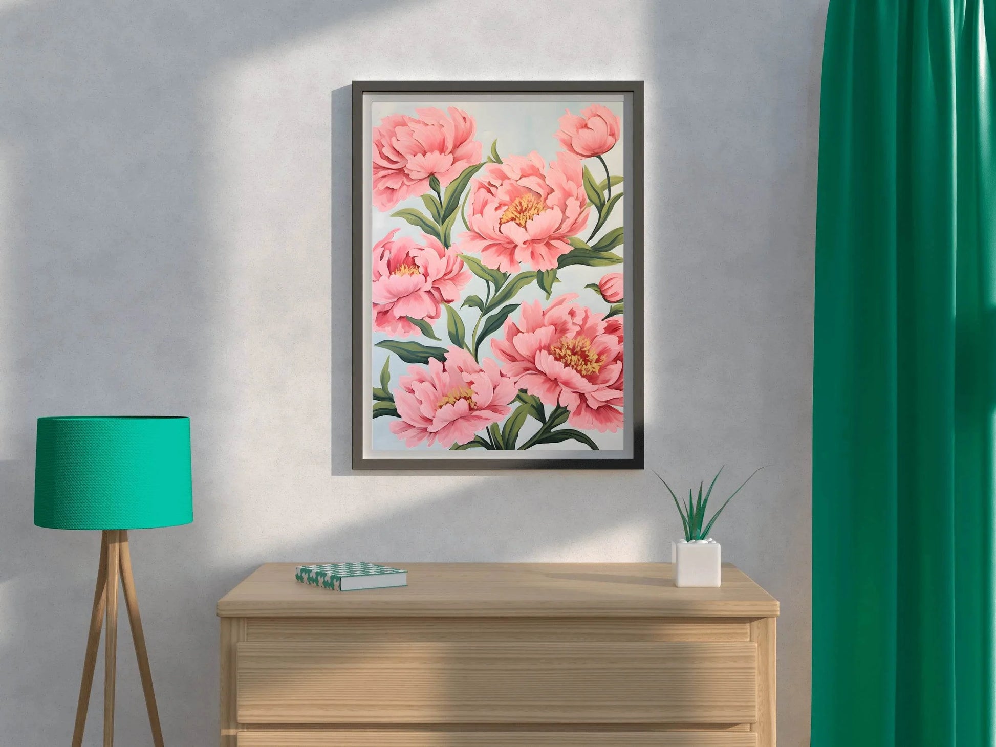 Watecolor Illustration of Pink Flowers - beink online art store