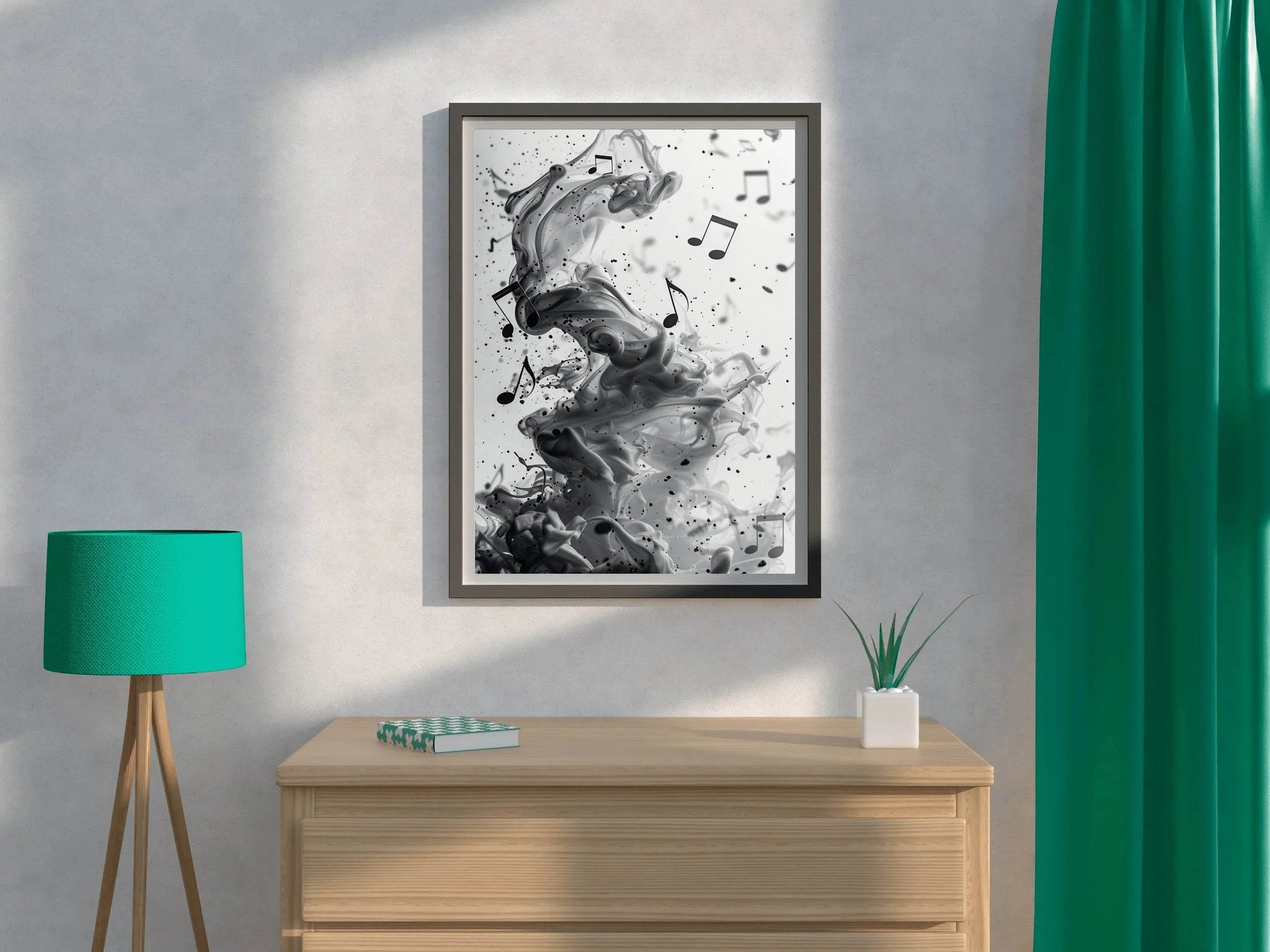 Flying Musical Notes Wall Art - beink online art store