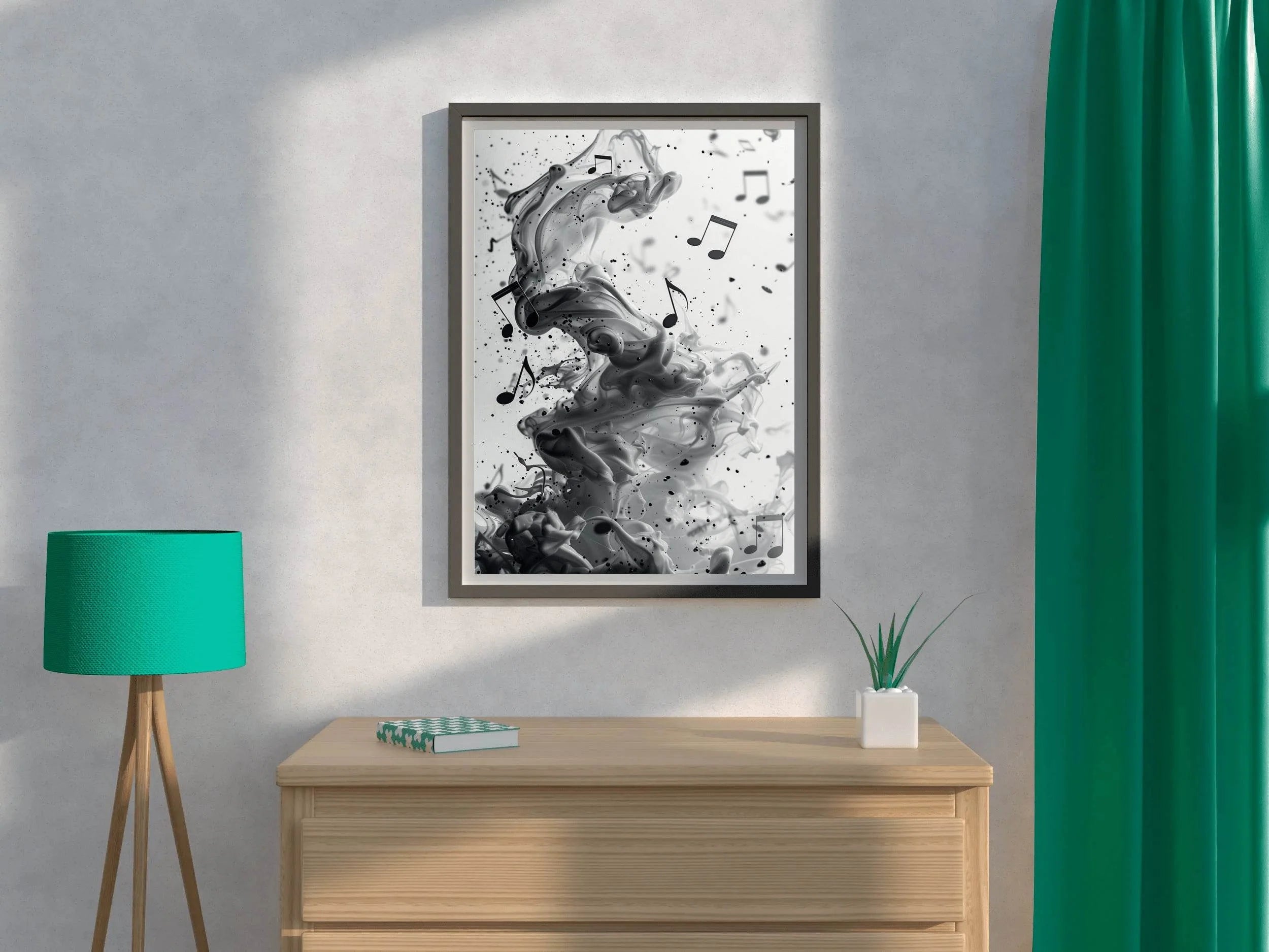 Flying Musical Notes Wall Art - beink online art store
