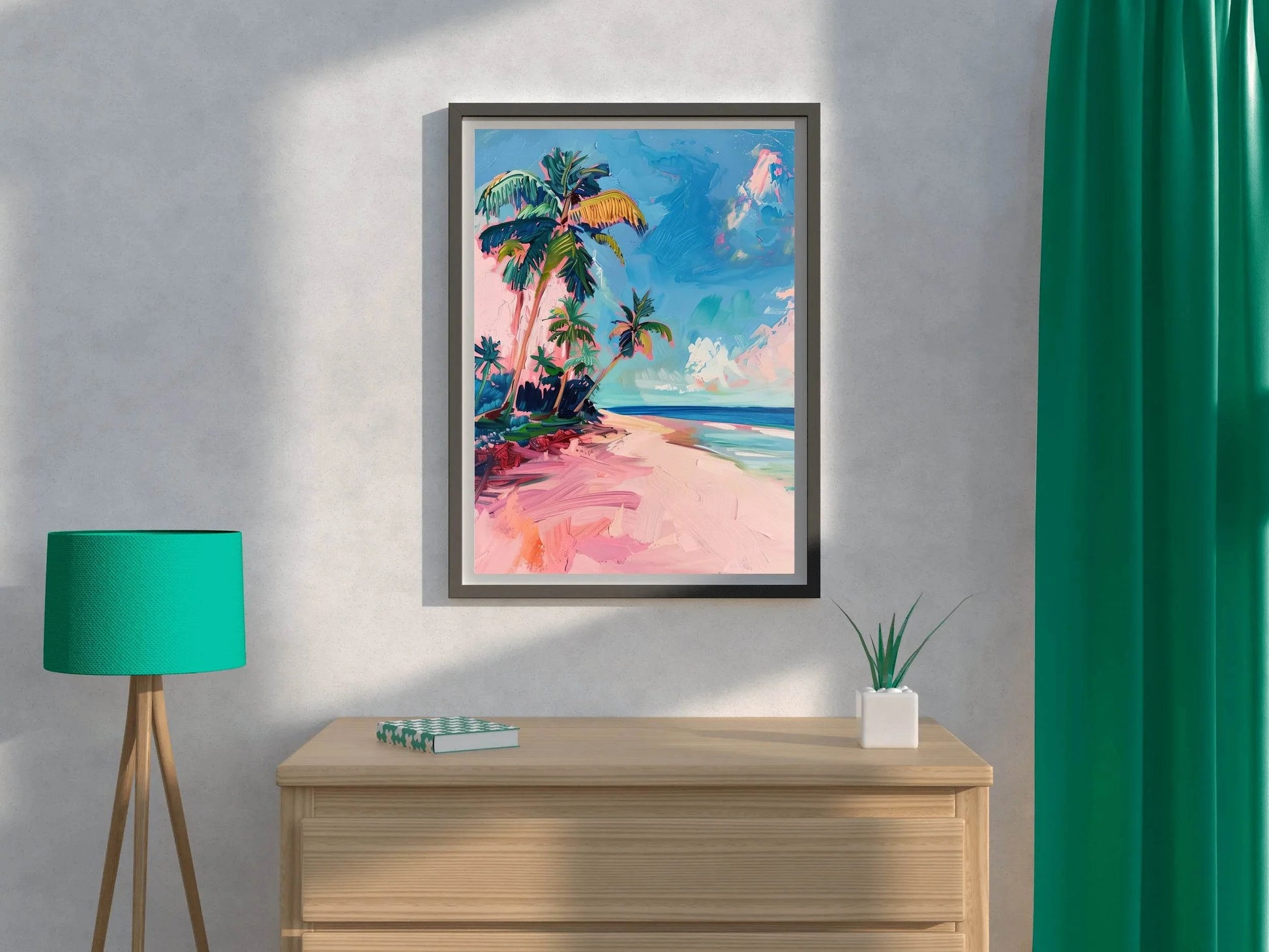 Watercolor Painting Of The Beach Wall Art - beink online art store