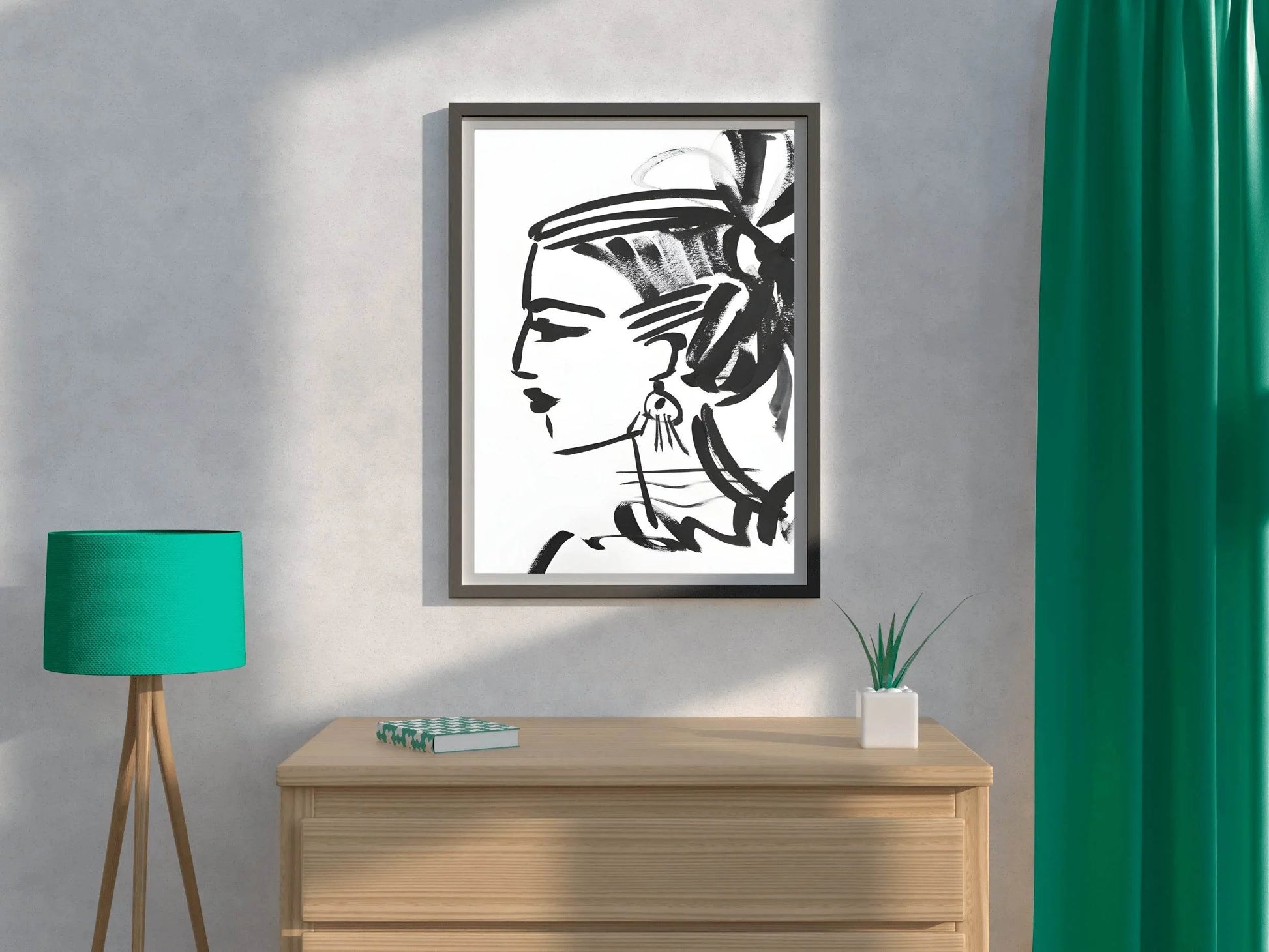 Elegant Silhouette- A Graceful Woman Wall Art - beink online art store