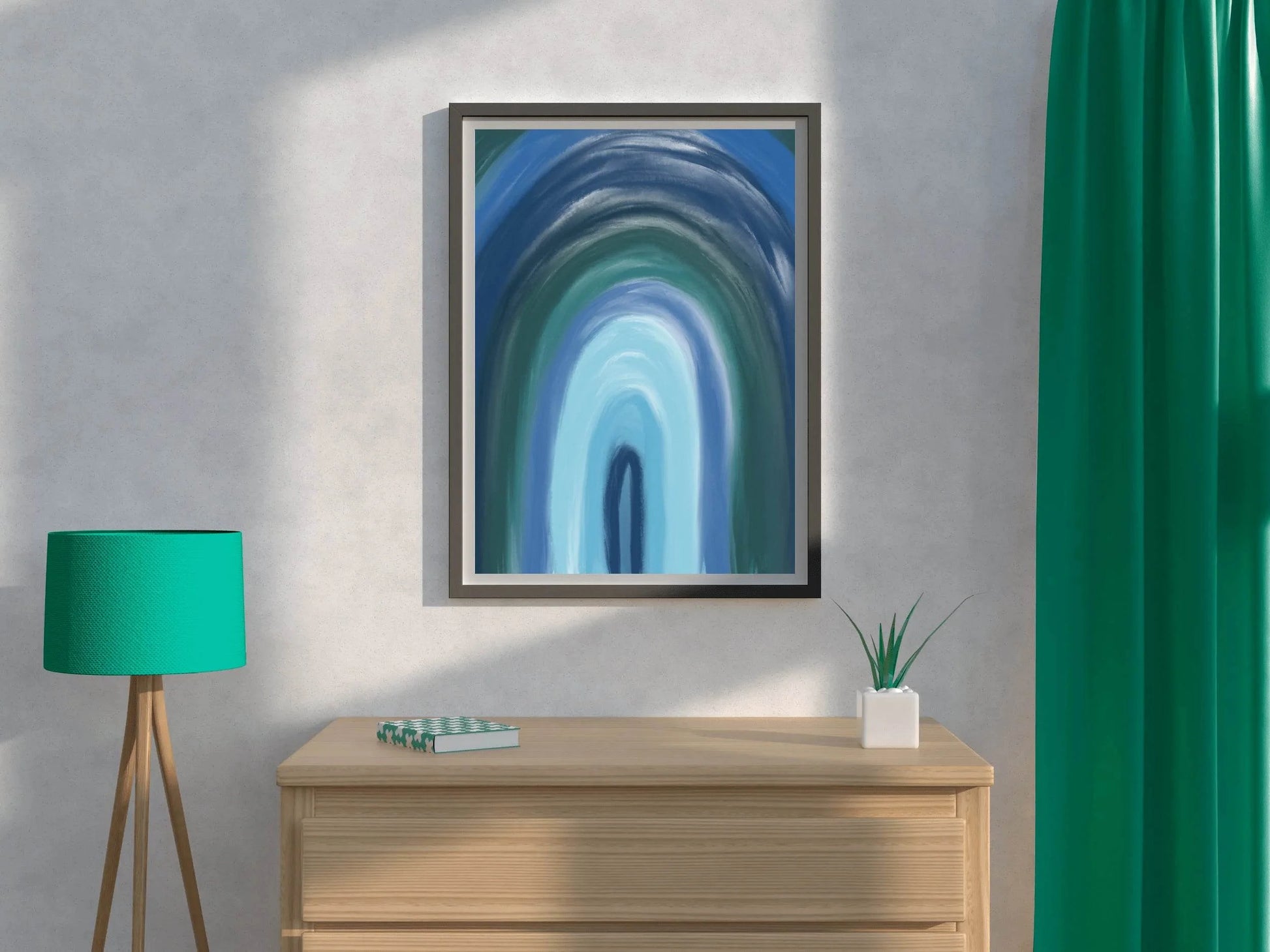 Arched Blue Vault Painting Wall Art - beink online art store