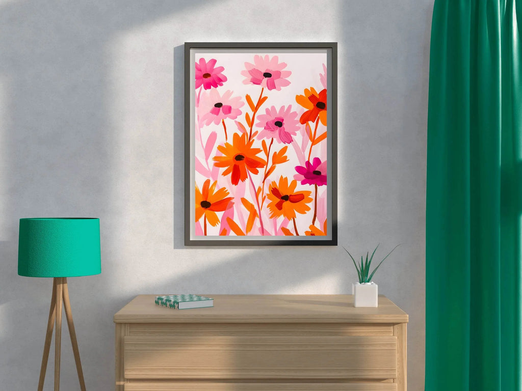 Wild Colorful Flowers Digital Art - beink online art store