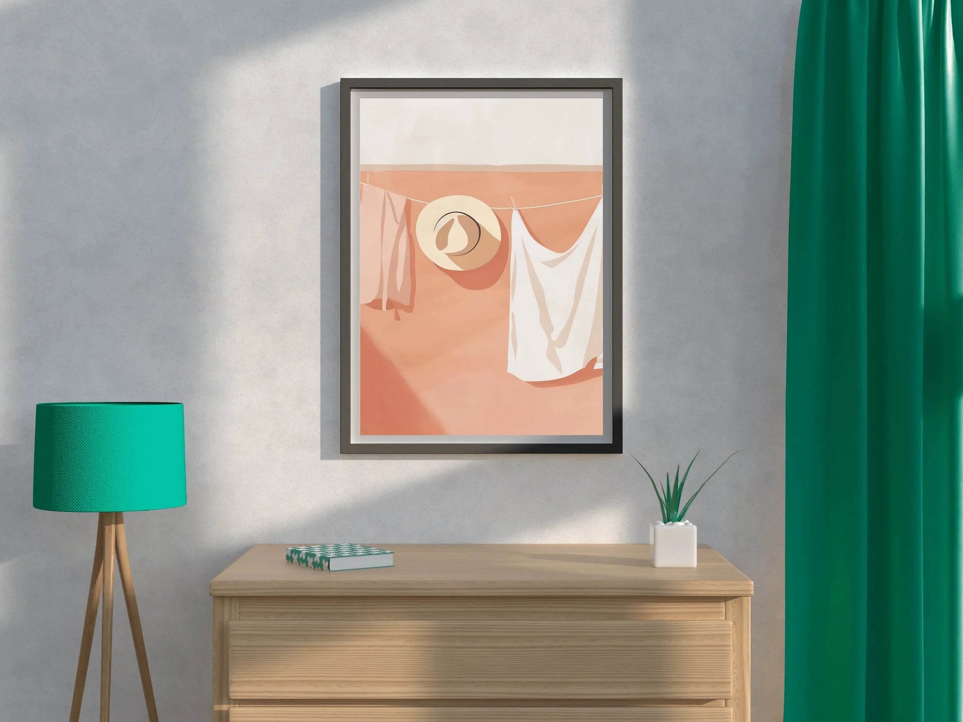 Laundry Day Blues Modern Wall Art - beink online art store