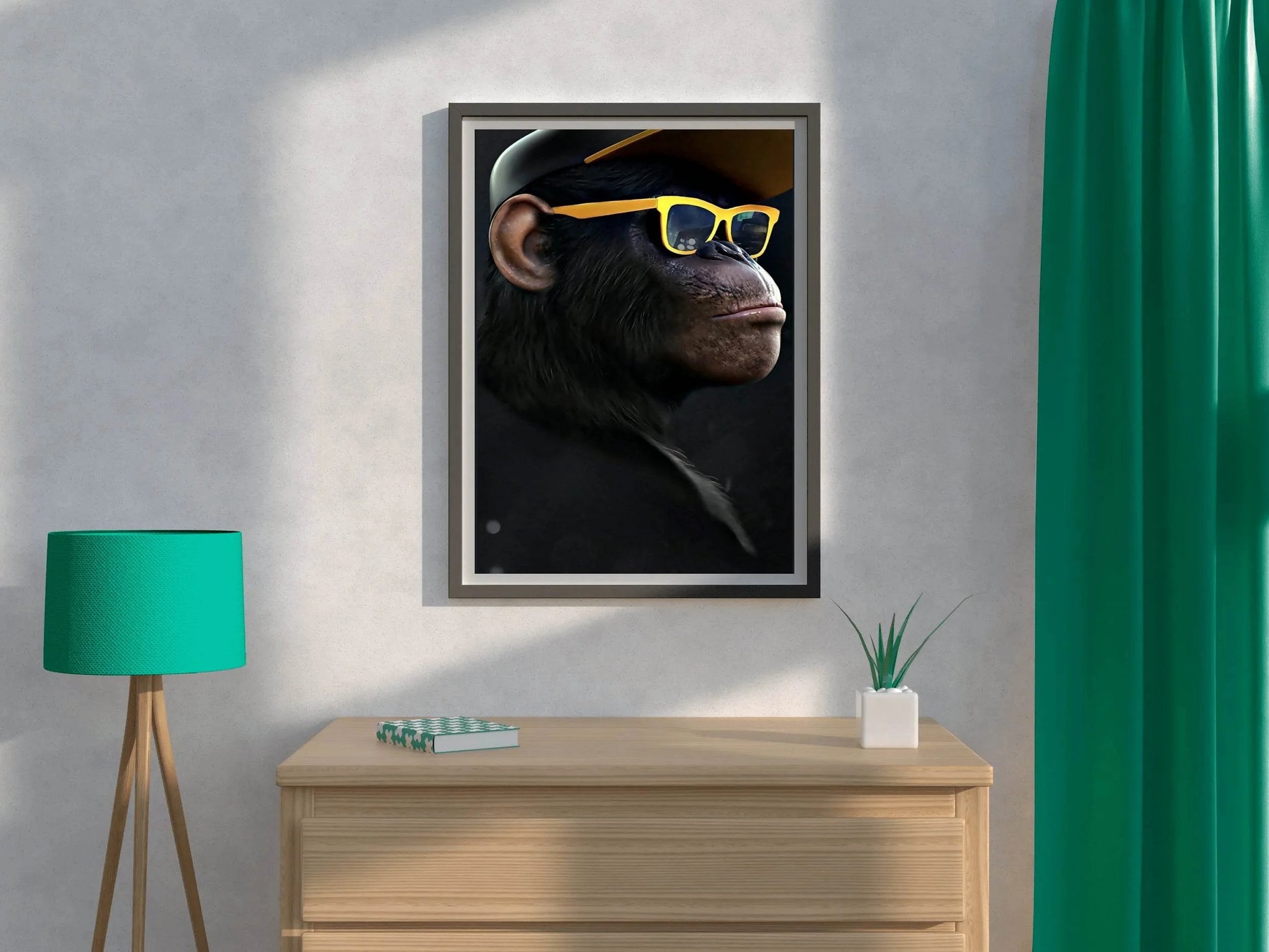 Gorilla With Sunglasses Wall Art - beink online art store