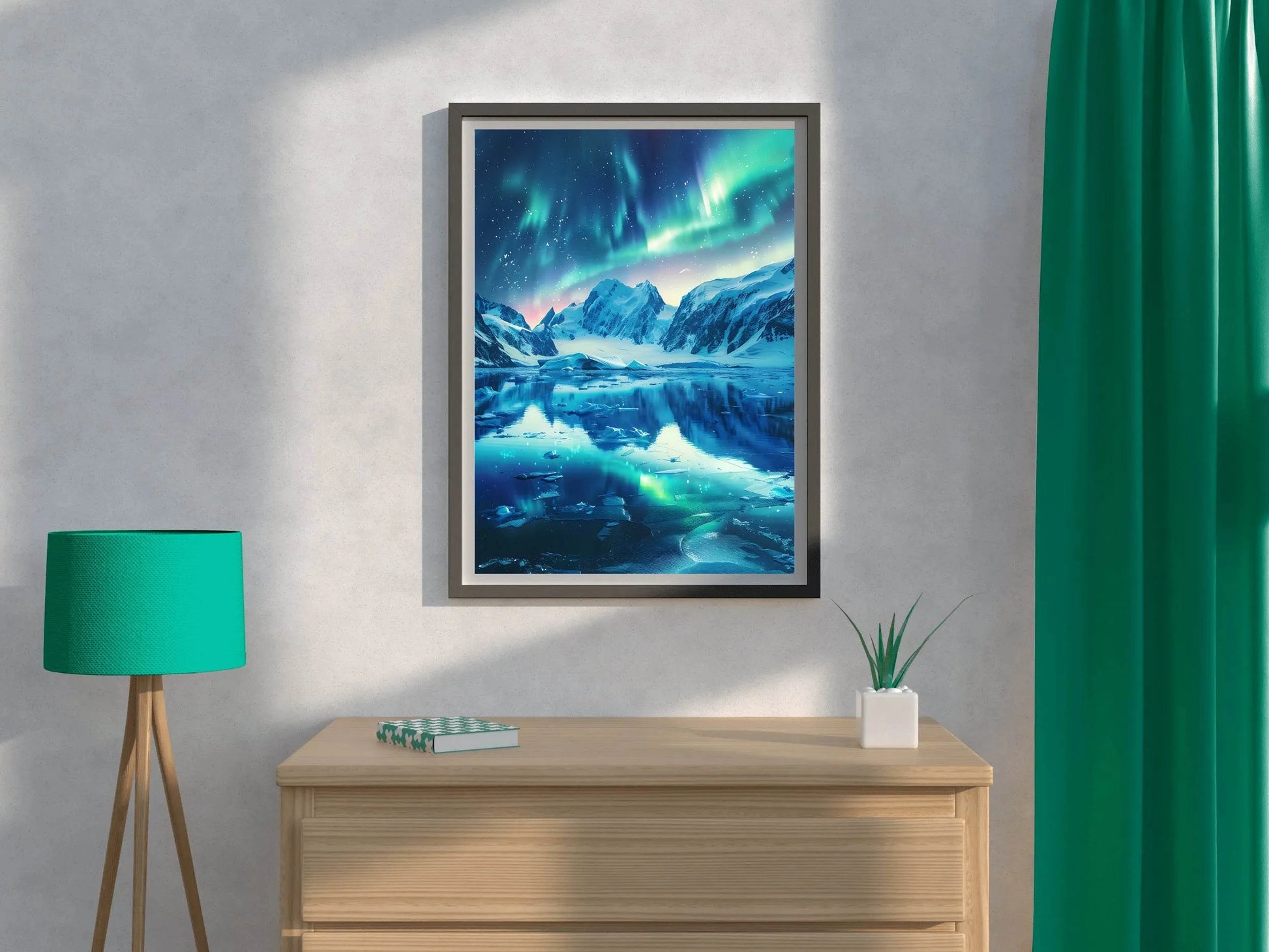View Of The Northern Lights from lakes - beink online art store