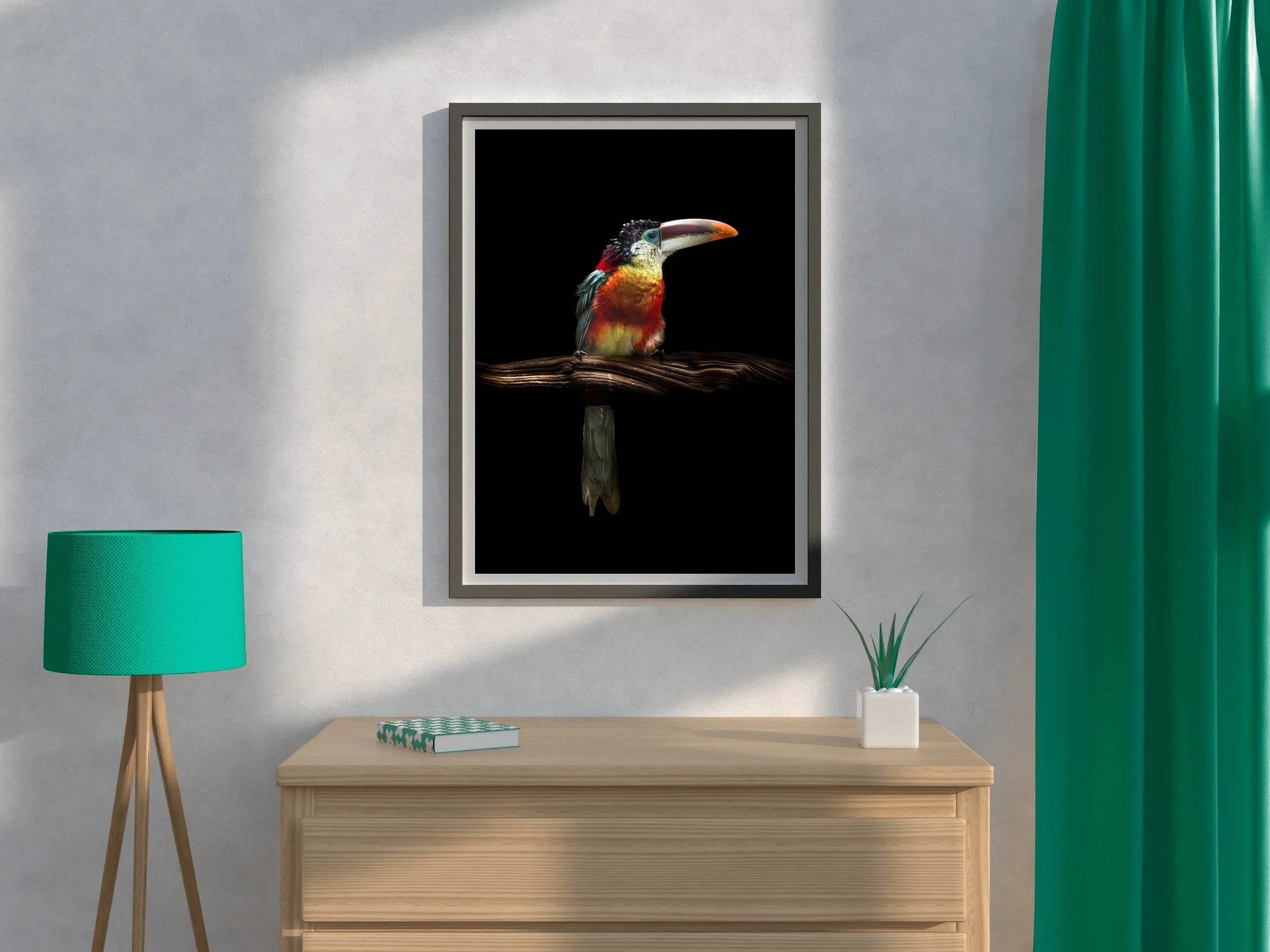 Curl-Crested Aracari Bird Wall Art - beink online art store