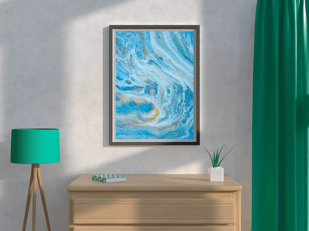 Waves View Brush Strokes Abstract Wall Art - beink online art store