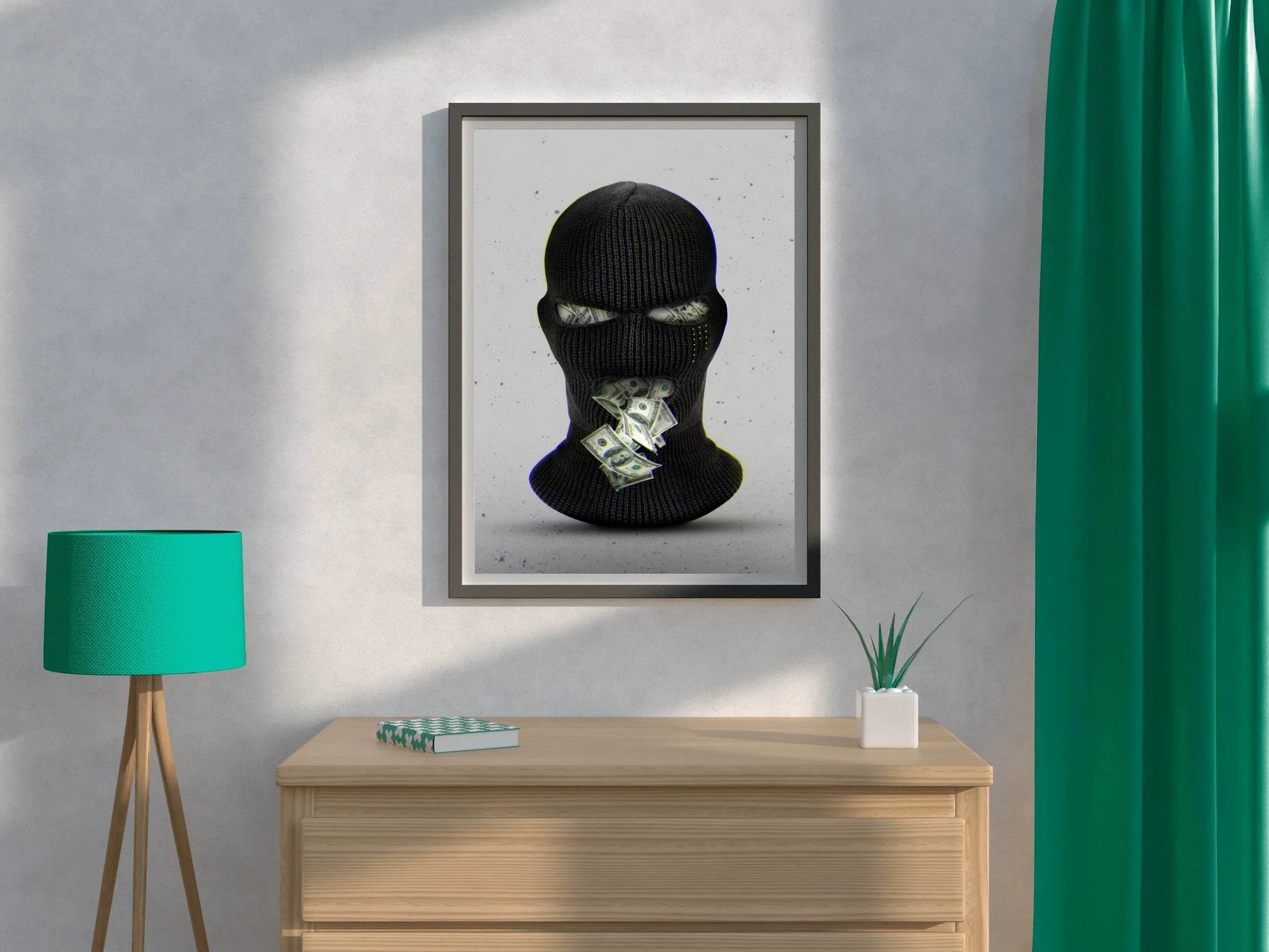 Full Face Balaclava Mask Wall Art - beink online art store
