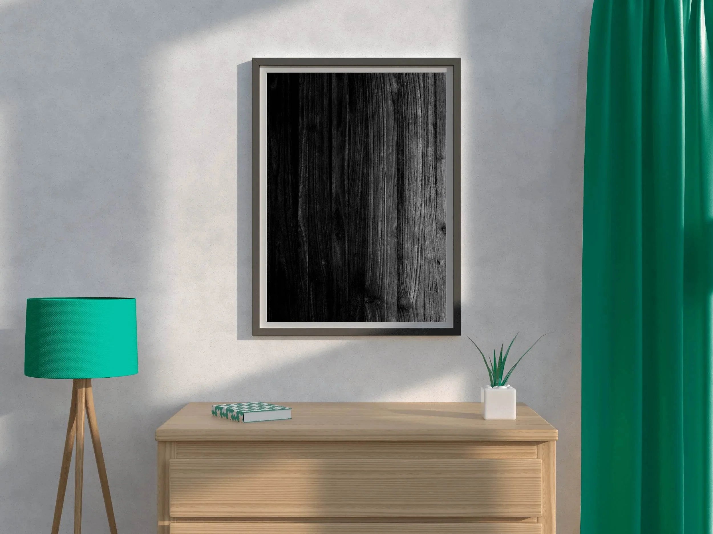 Wood Textured Black & White Wall Art - beink online art store