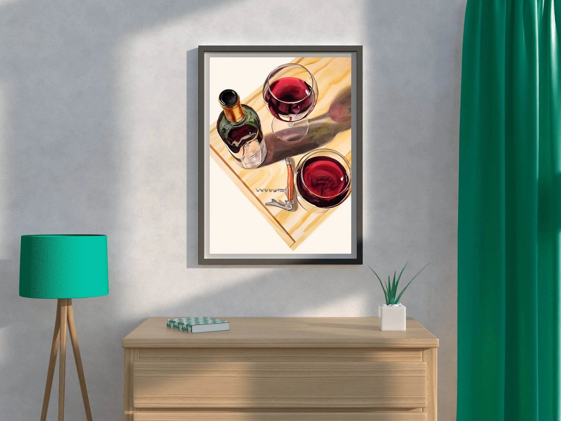 Glass of Champagne and Wine Wall Art - beink online art store