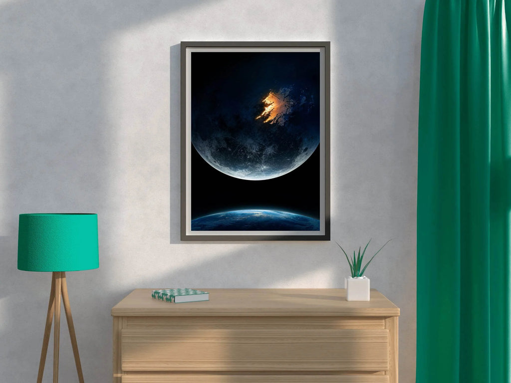 Moonfall in Space Wall Art - beink online art store