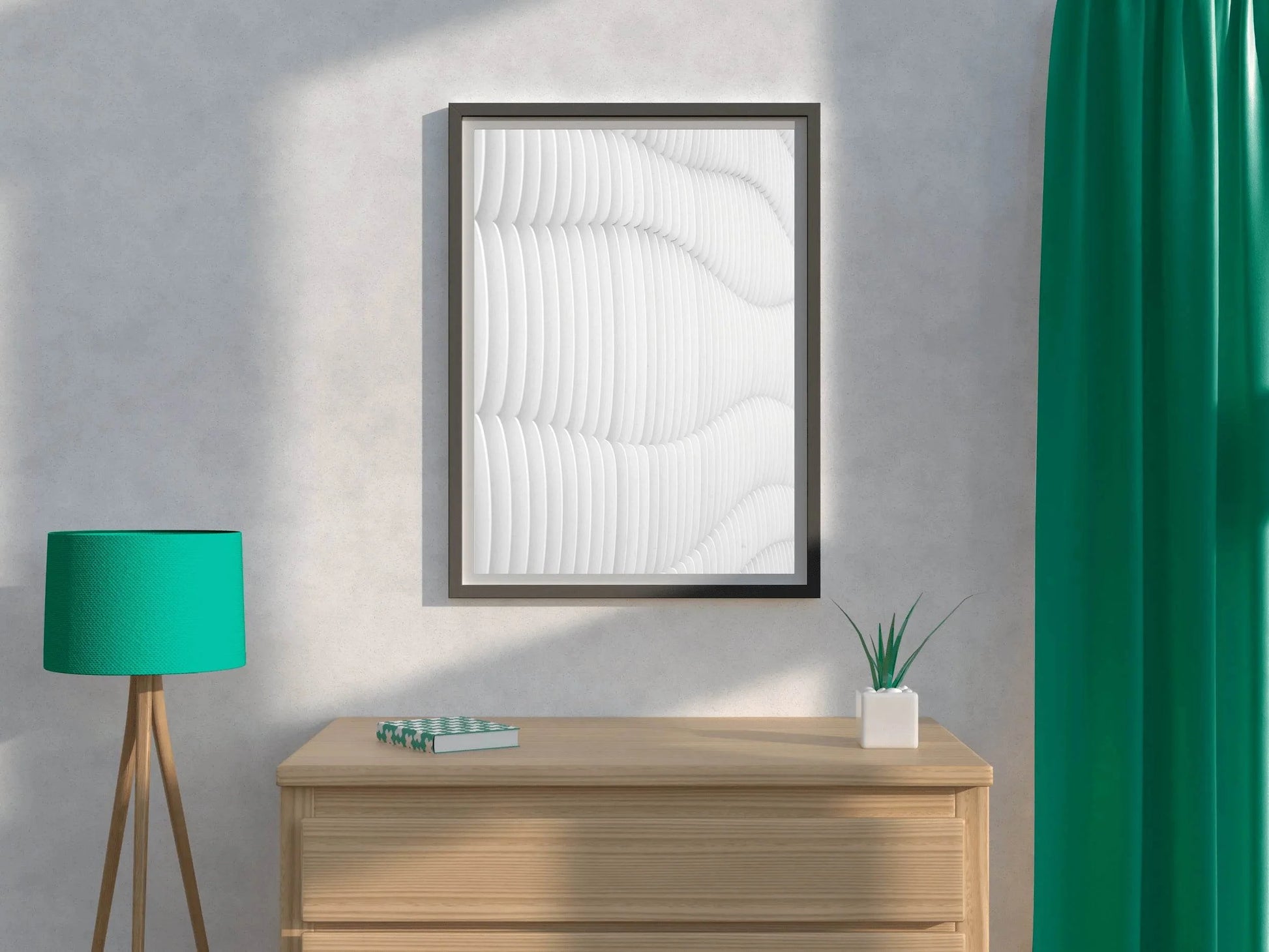 White Texture Flow Abstract Wall Art - beink online art store