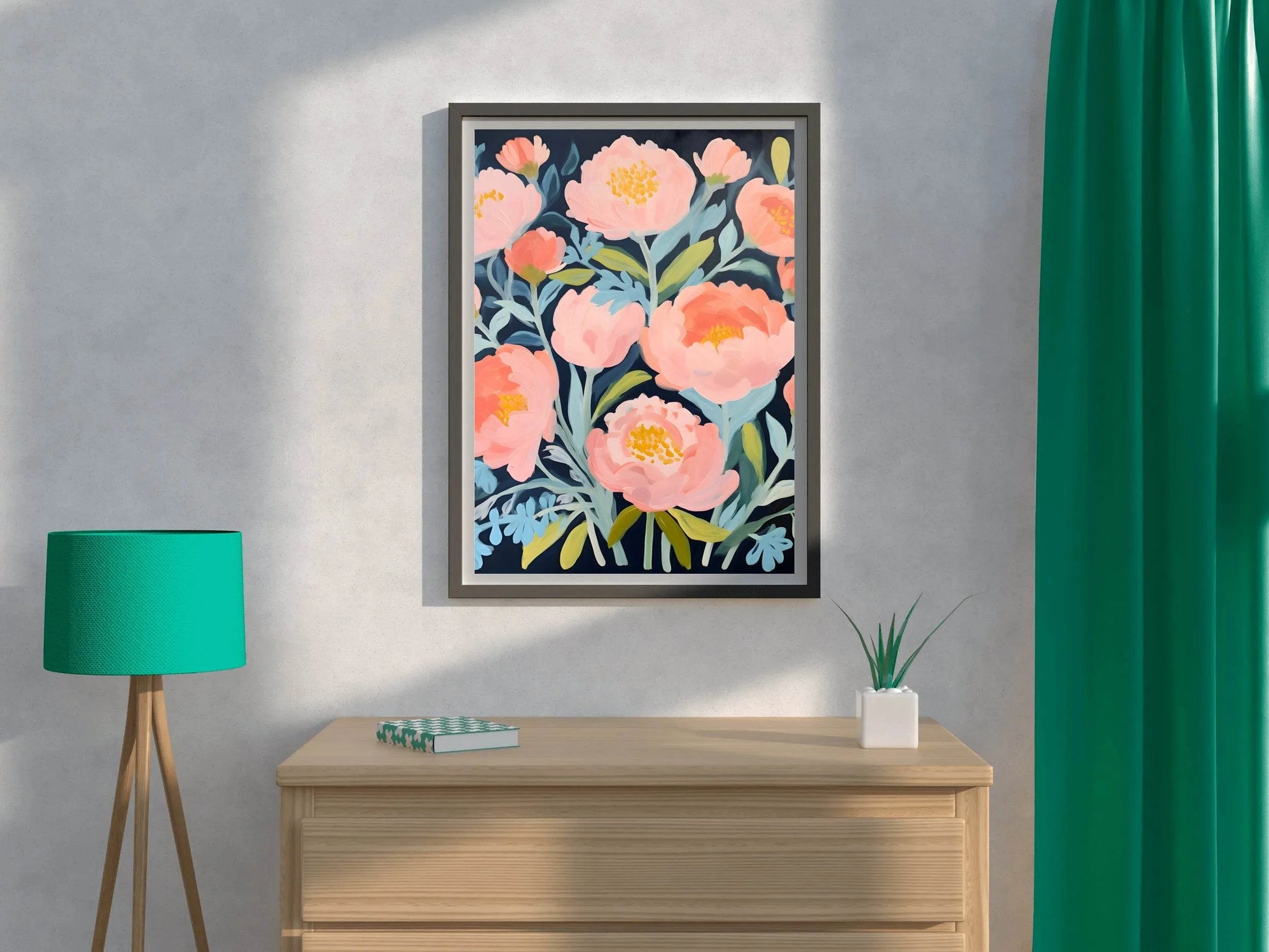 Drawing of Floral Pattern Wall Art - beink online art store