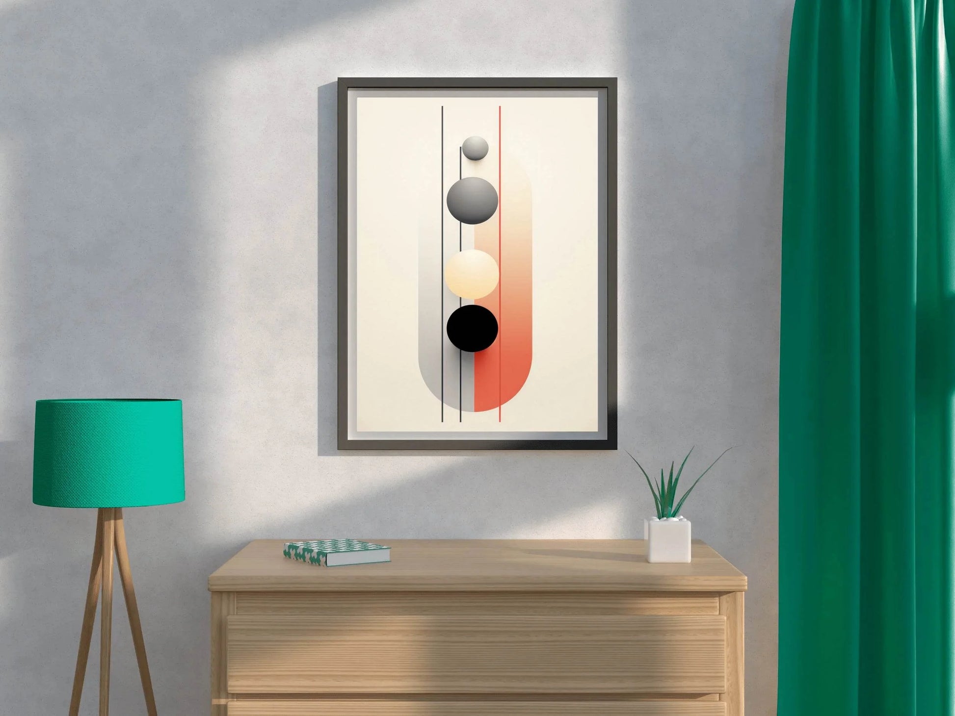 Geometric Shapes Circle Abstract Wall Art - beink online art store