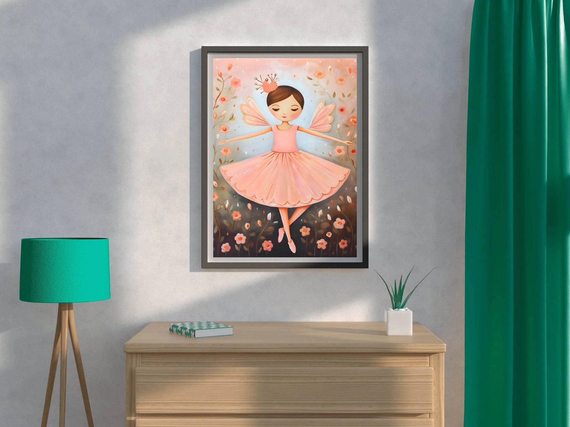 Illustration of Cute Dancing Girl - beink online art store