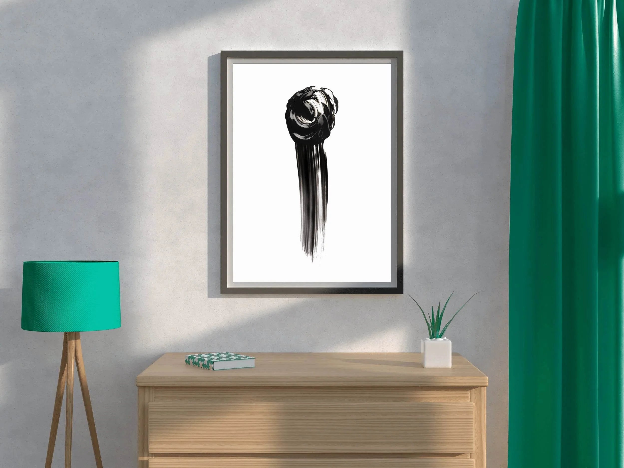 Paint Smudge Black & White Wall Art - beink online art store