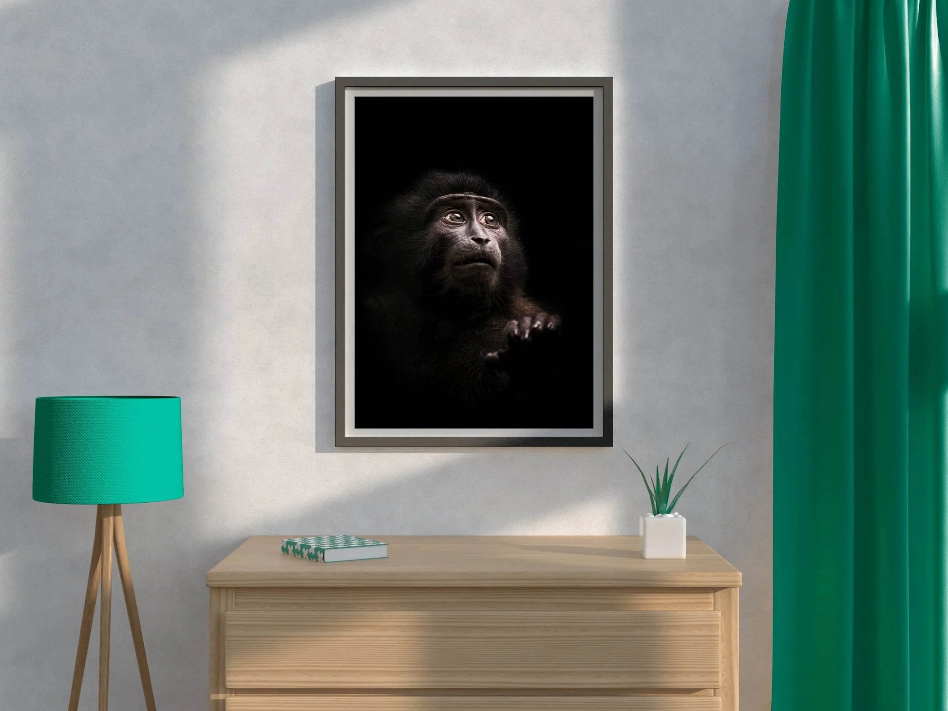 Black Monkey Animal Wall Art - beink online art store