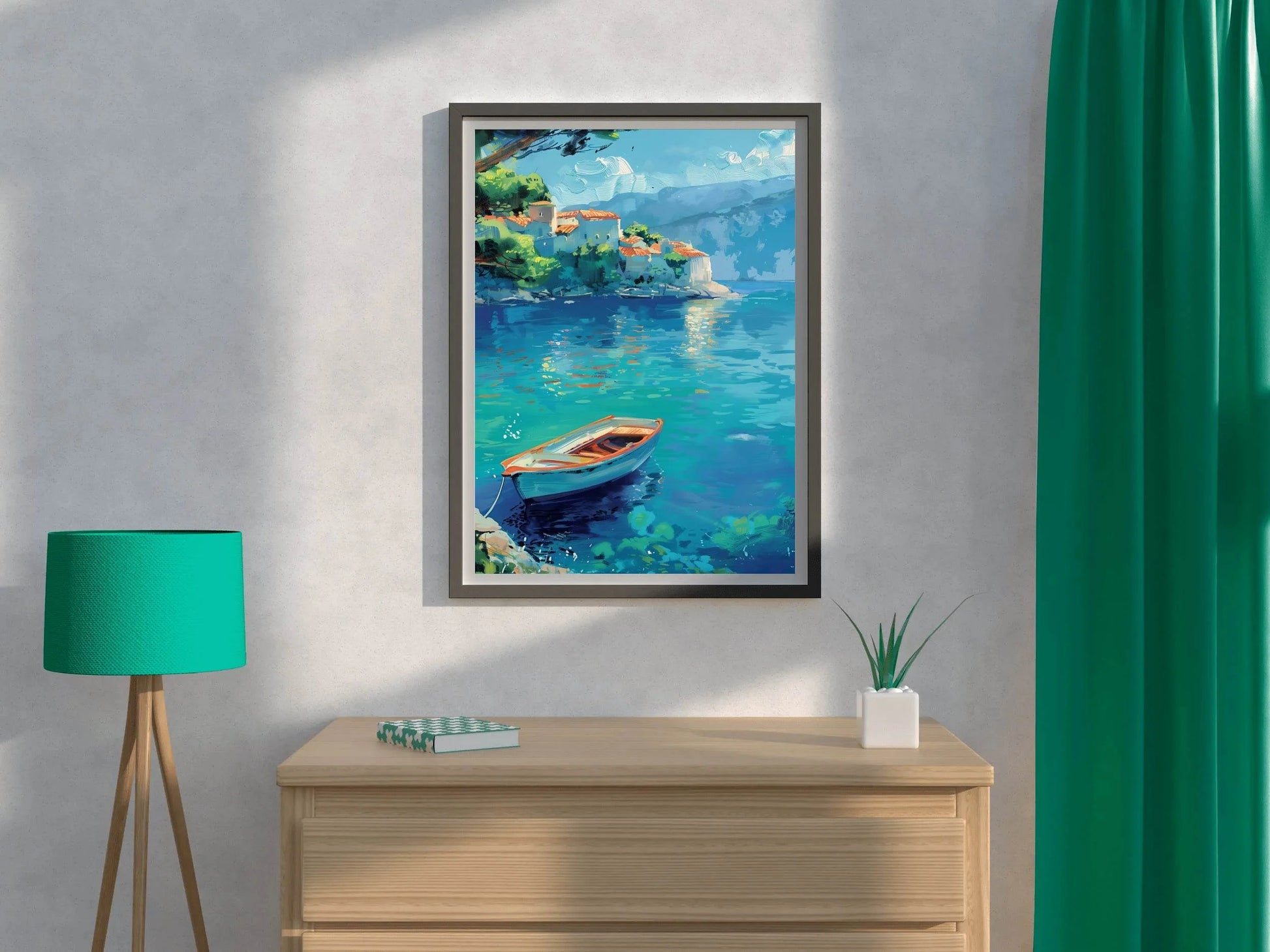 Small Boat in The River Wall Art - beink online art store