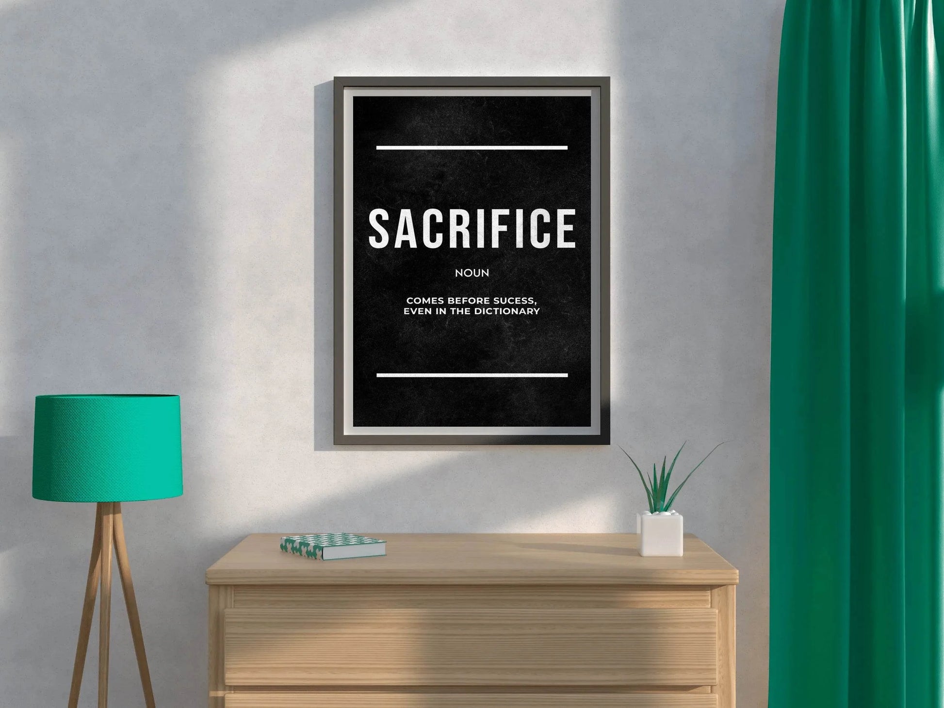 Sacrifice Pays Off Motivational Wall Art - beink online art store