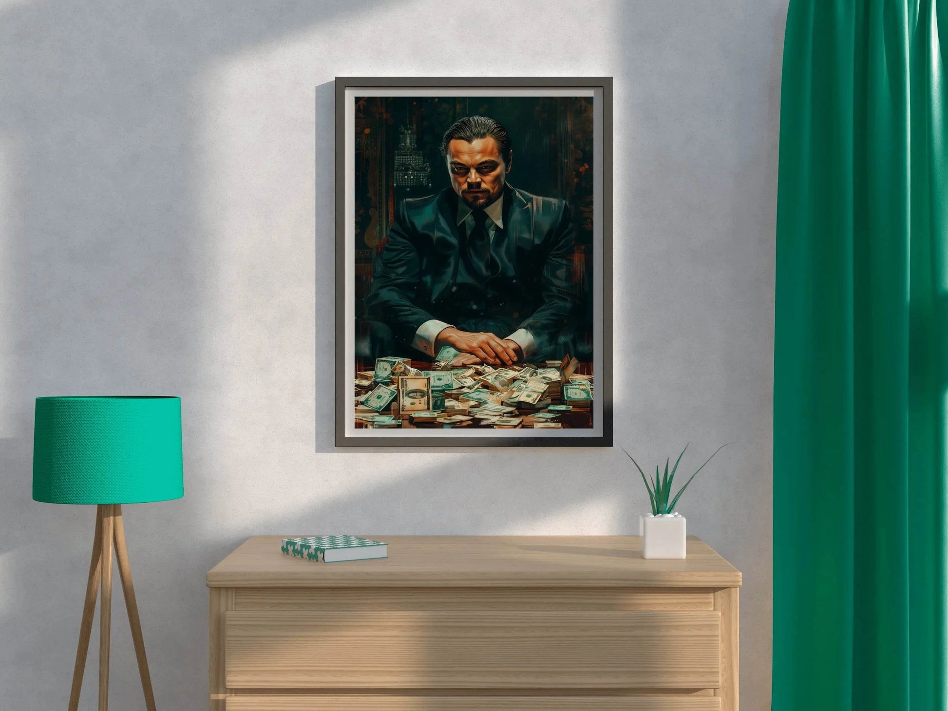 Leonardo DiCaprio Portrait- The Wolf of Wall Street - beink online art store