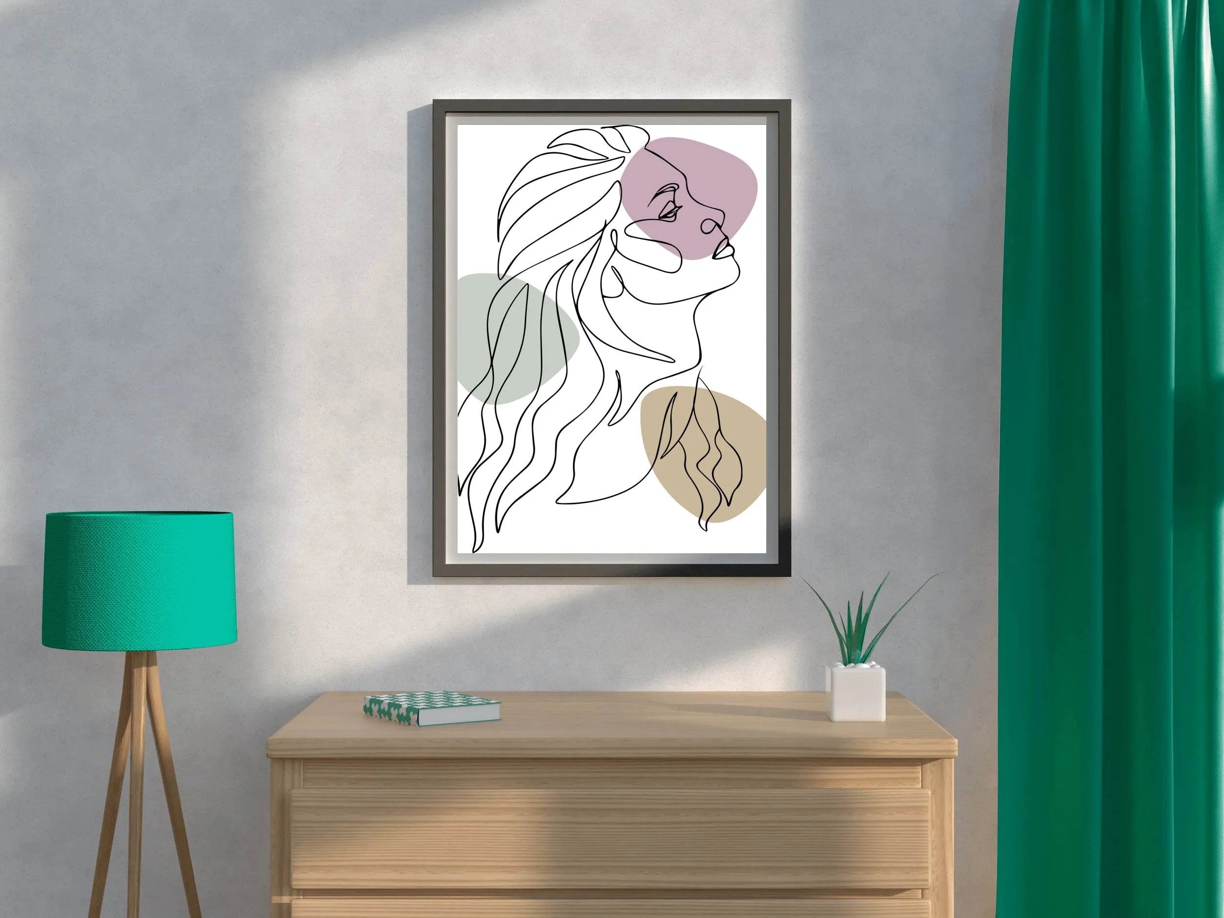 Woman With Long Hair Wall Art - beink online art store