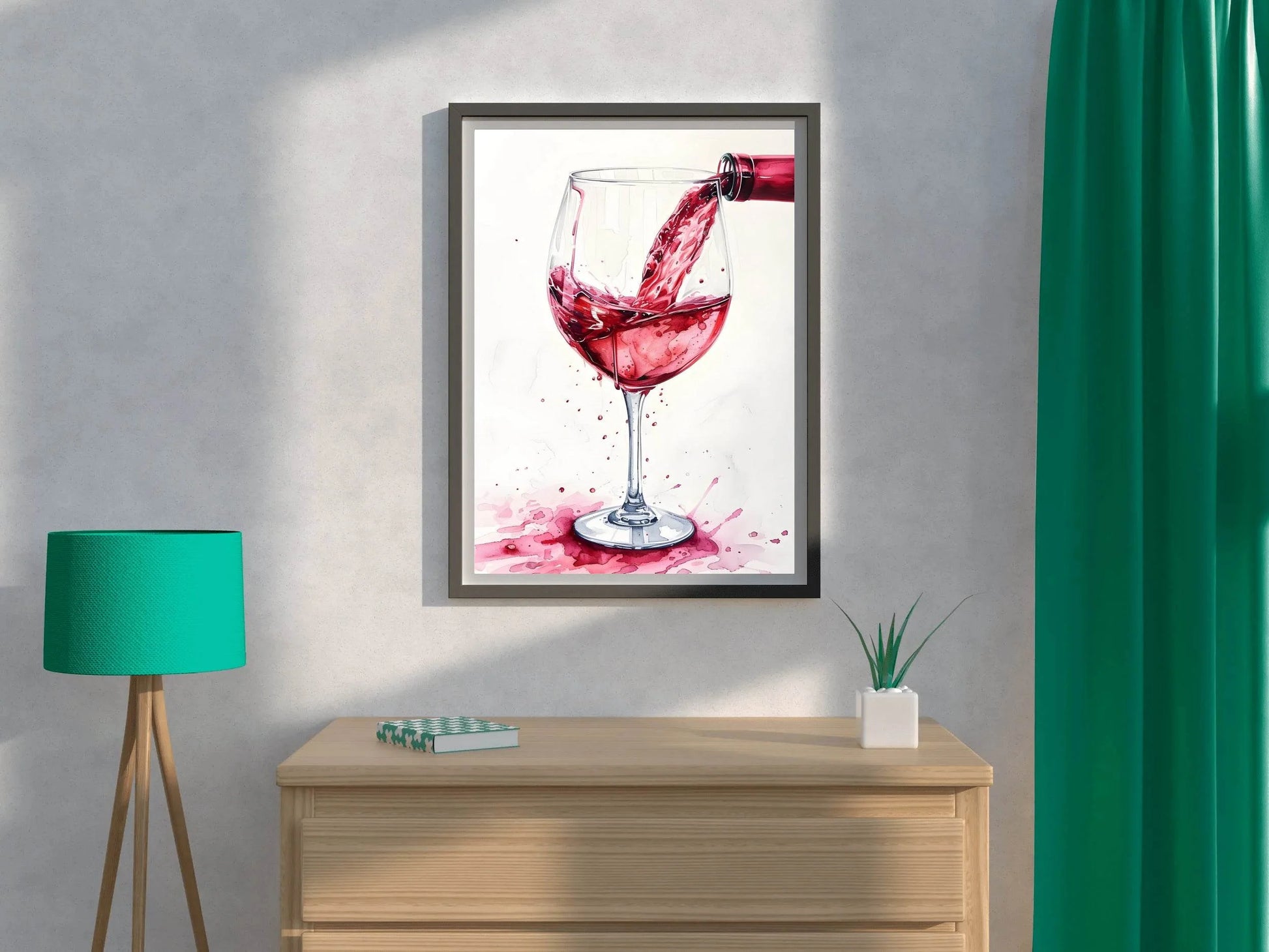 Serve Red Wine Wall Art - beink online art store